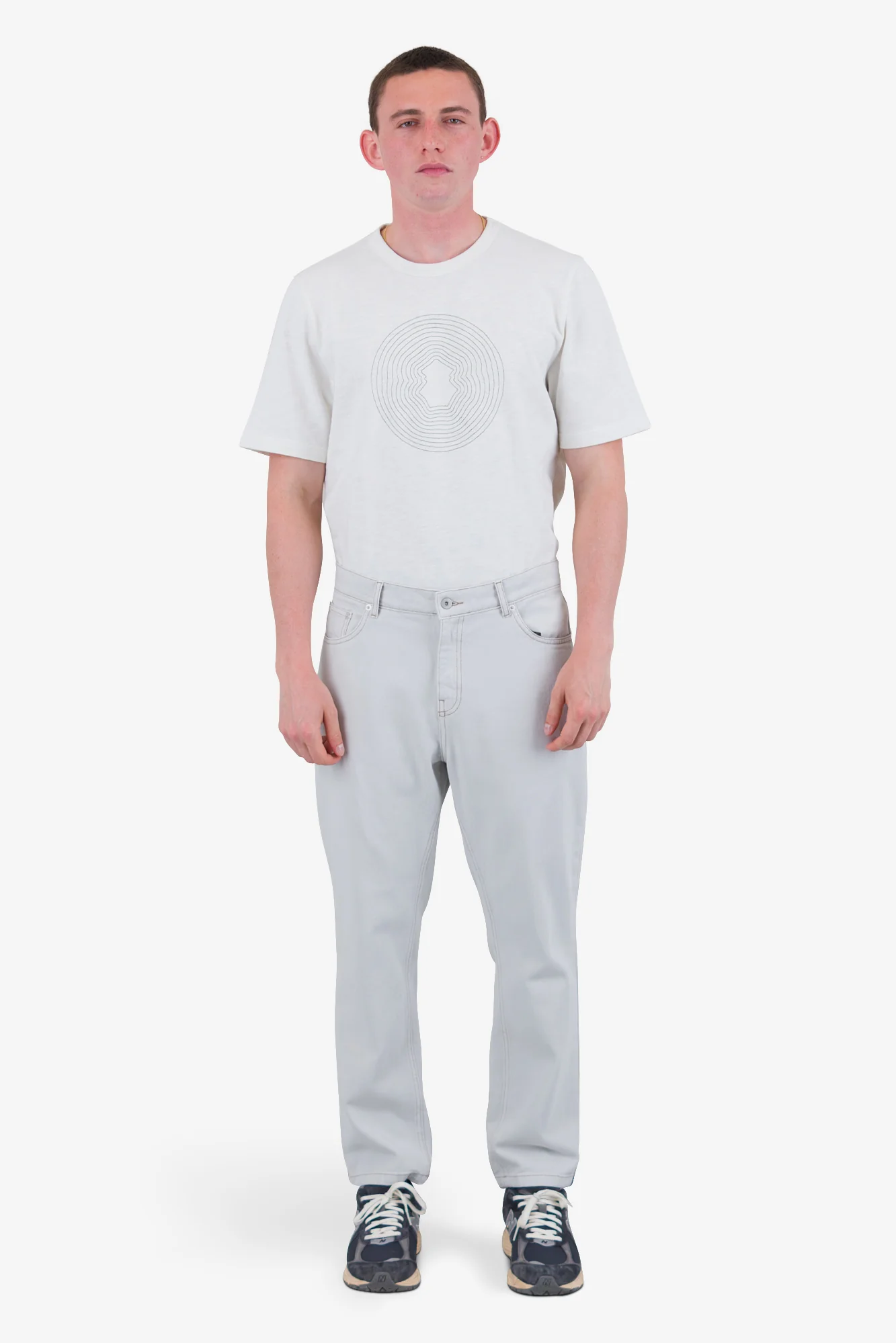5 Pocket Trouser - Soft Grey Denim - Image 2
