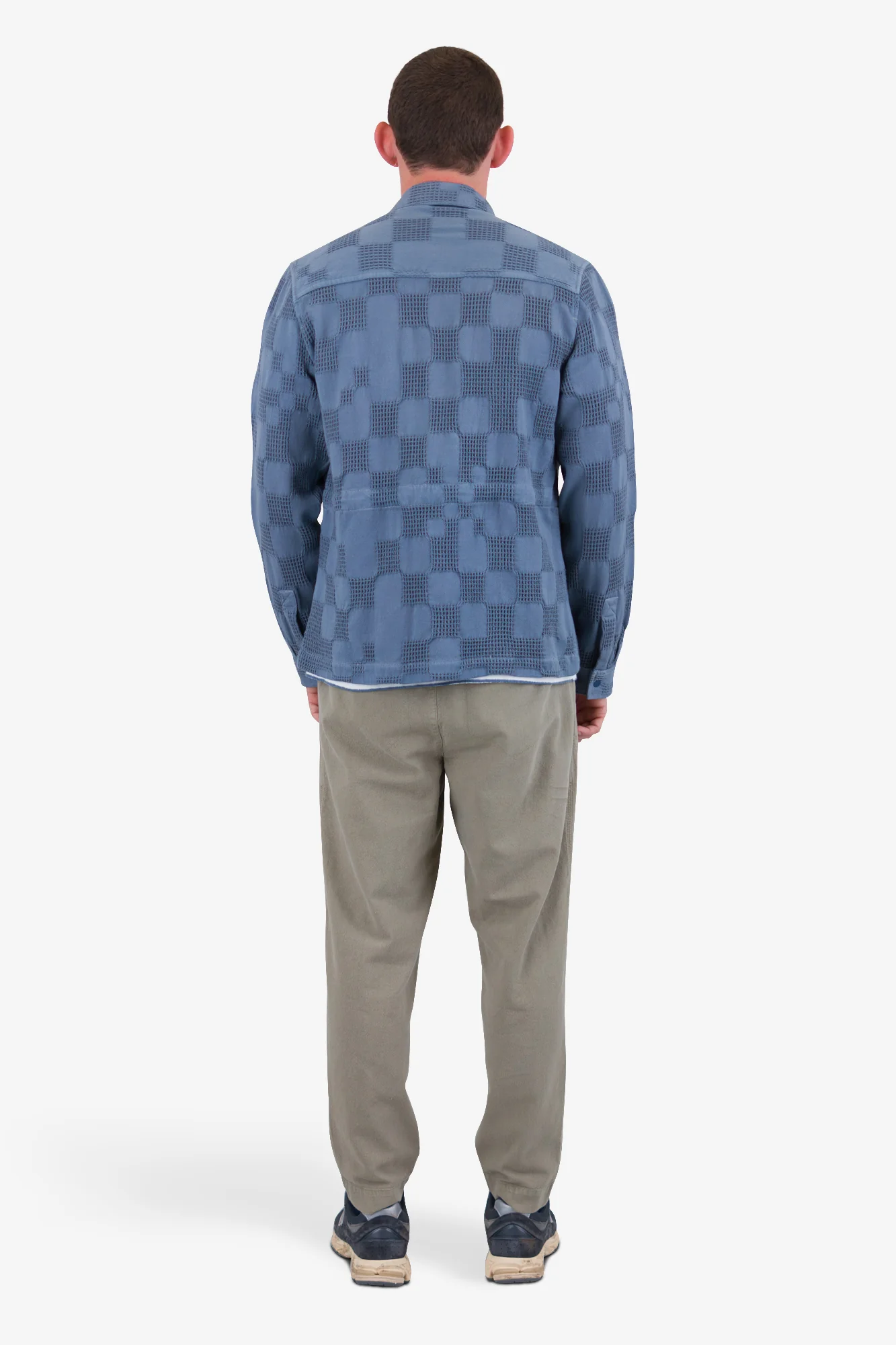 Assembly Jacket - Soft Blue Waffle Check - Image 10