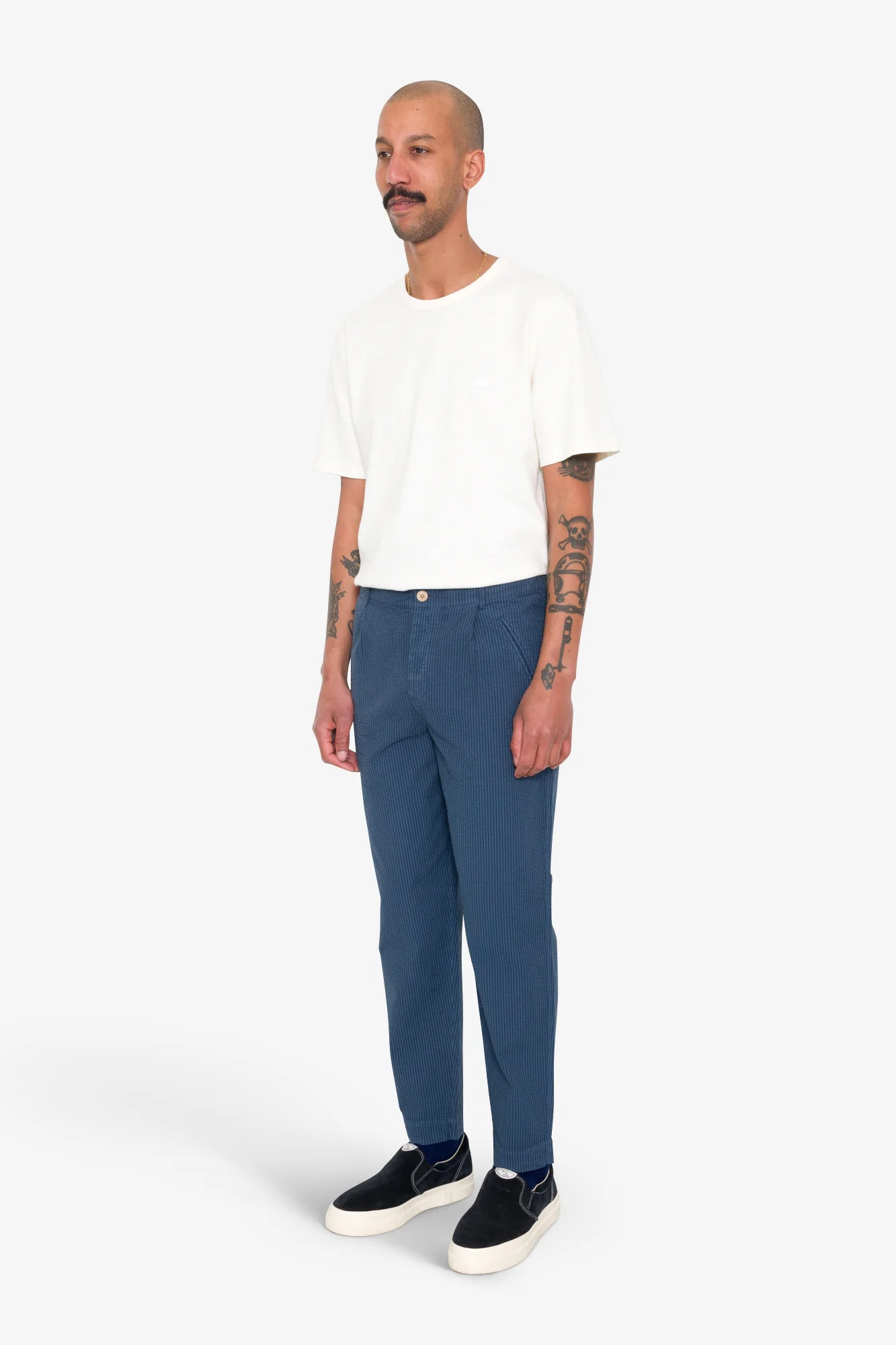 Assembly Pant - Soft Indigo Overdyed Stripe - Image 3