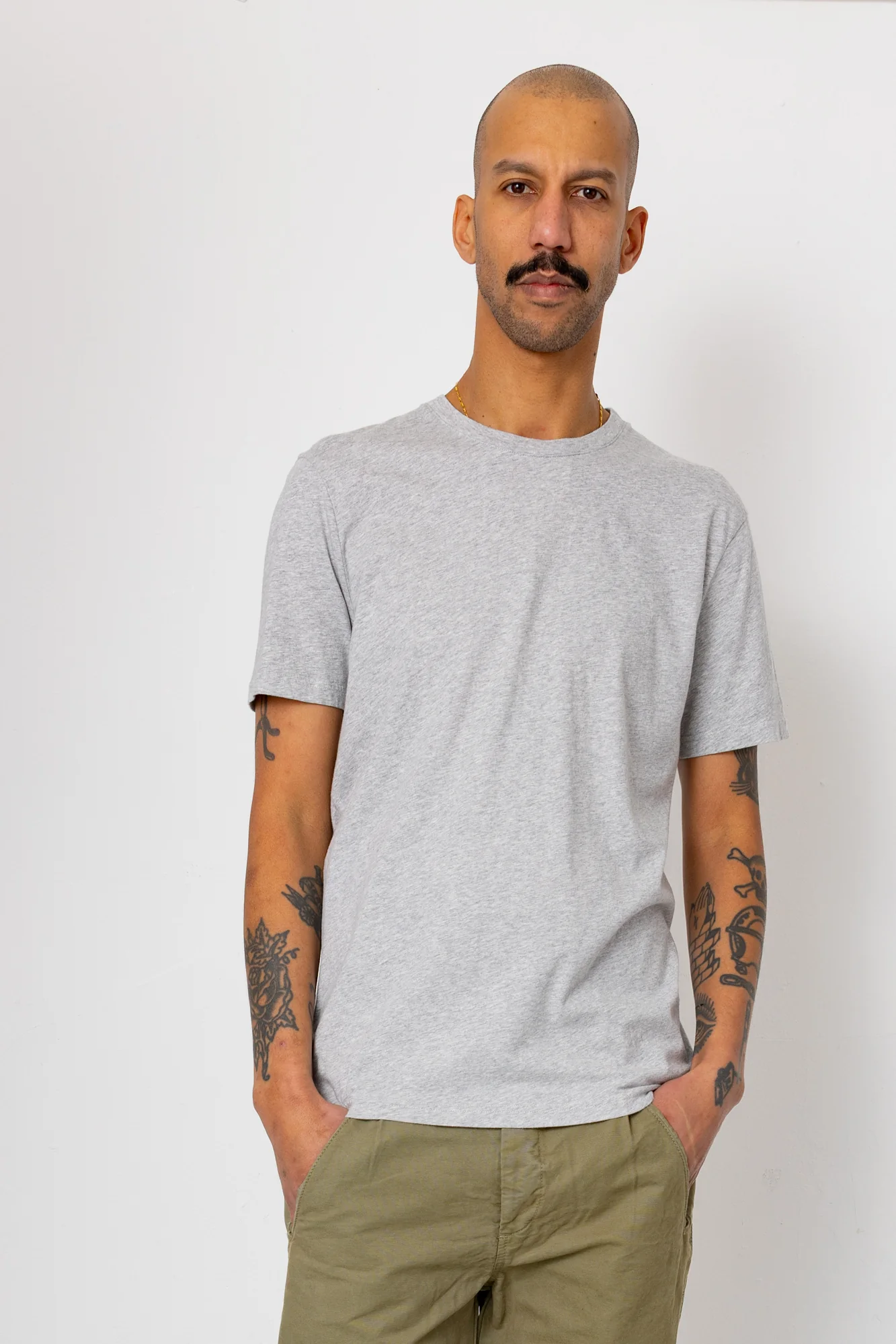 Assembly T-Shirt - Light Grey Melange - Image 2