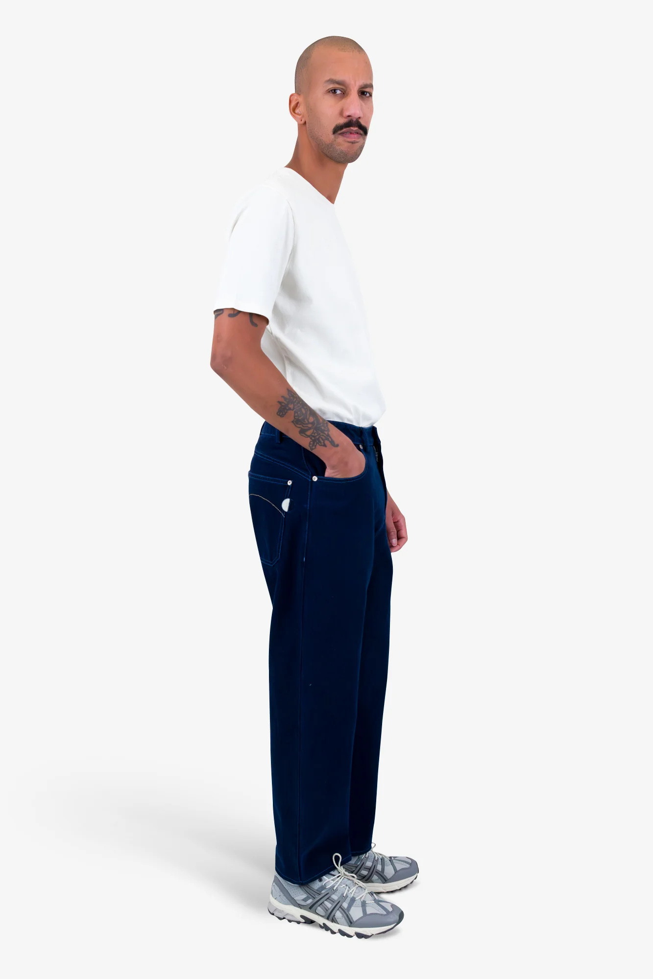 Barrel Leg Pant - Deep Indigo Slub - Image 7
