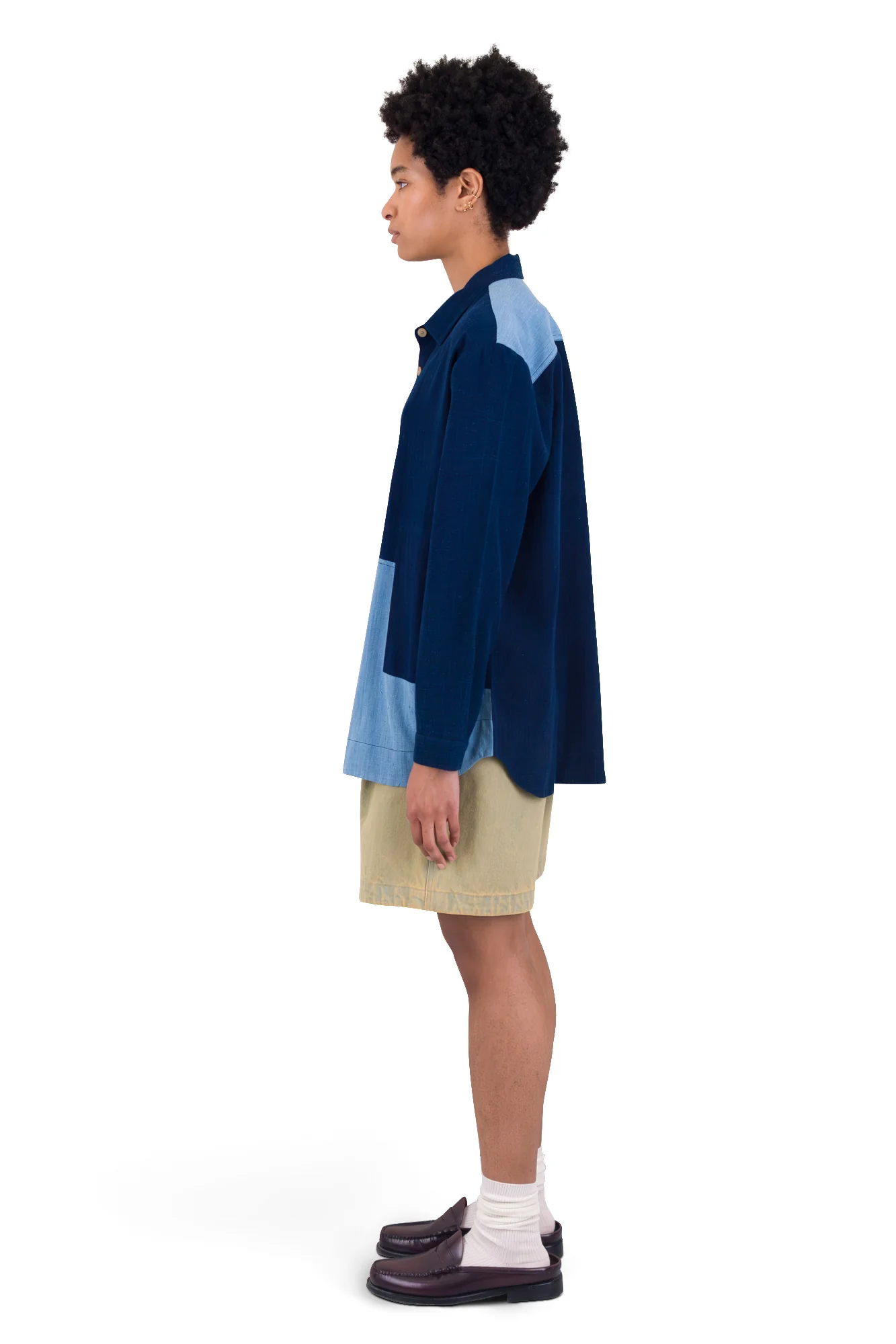 Boyfriend Shirt - Indigo Patchwork - Image 4