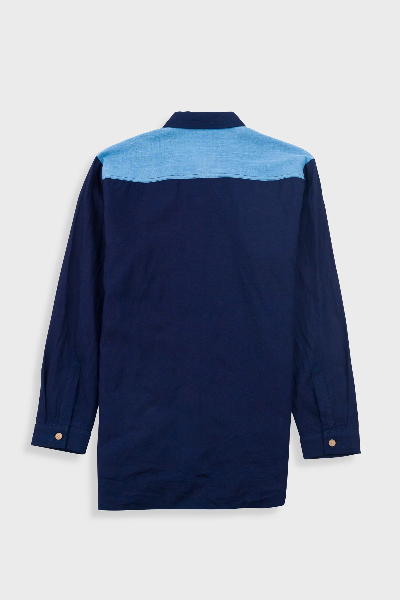 Boyfriend Shirt - Indigo Patchwork - Image 9