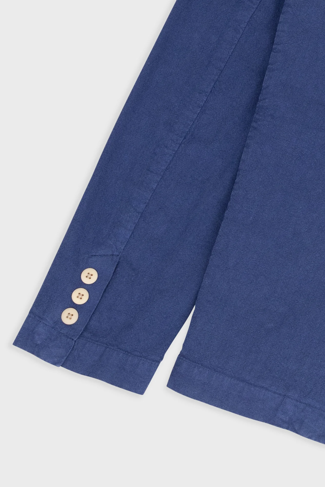 Cotton Linen Blazer - Deep Blue - Image 8