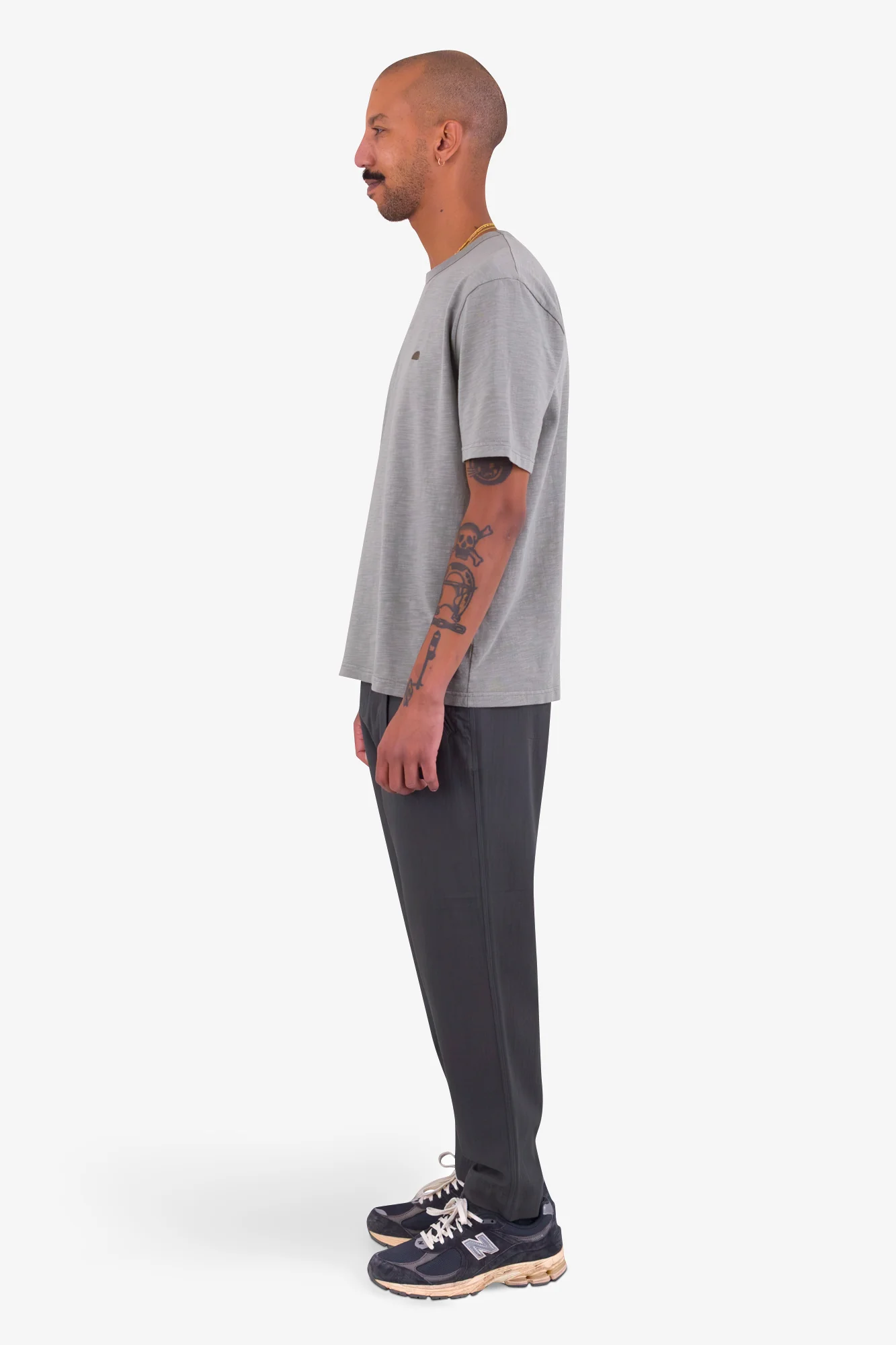 Drawcord Assembly Pant - Soft Black Herringbone - Image 4