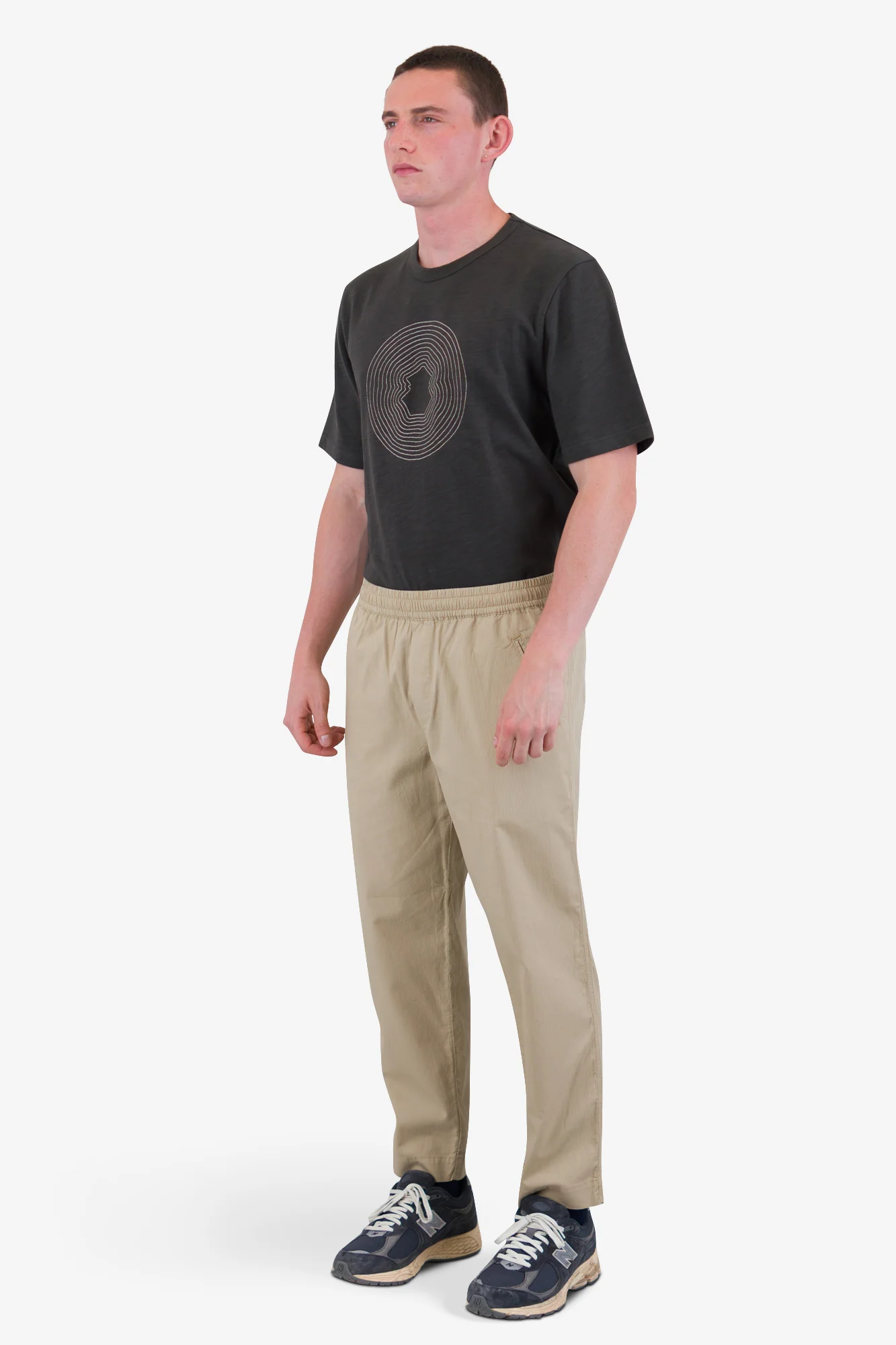 Drawcord Assembly Pant - Stone Mini Stripe - Image 3