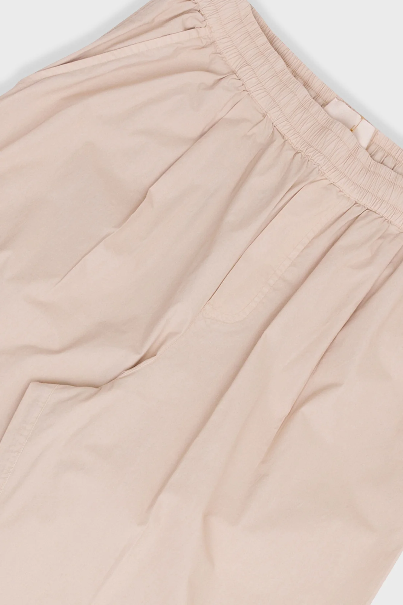 Drawcord Loose Trousers - Light Stone - Image 5