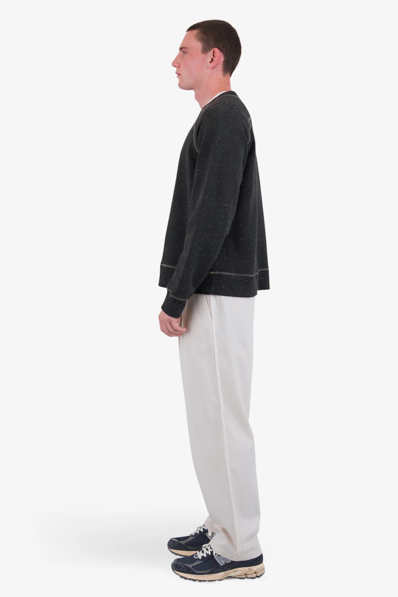 Engineered Raglan Sweat - Charcoal - Image 4