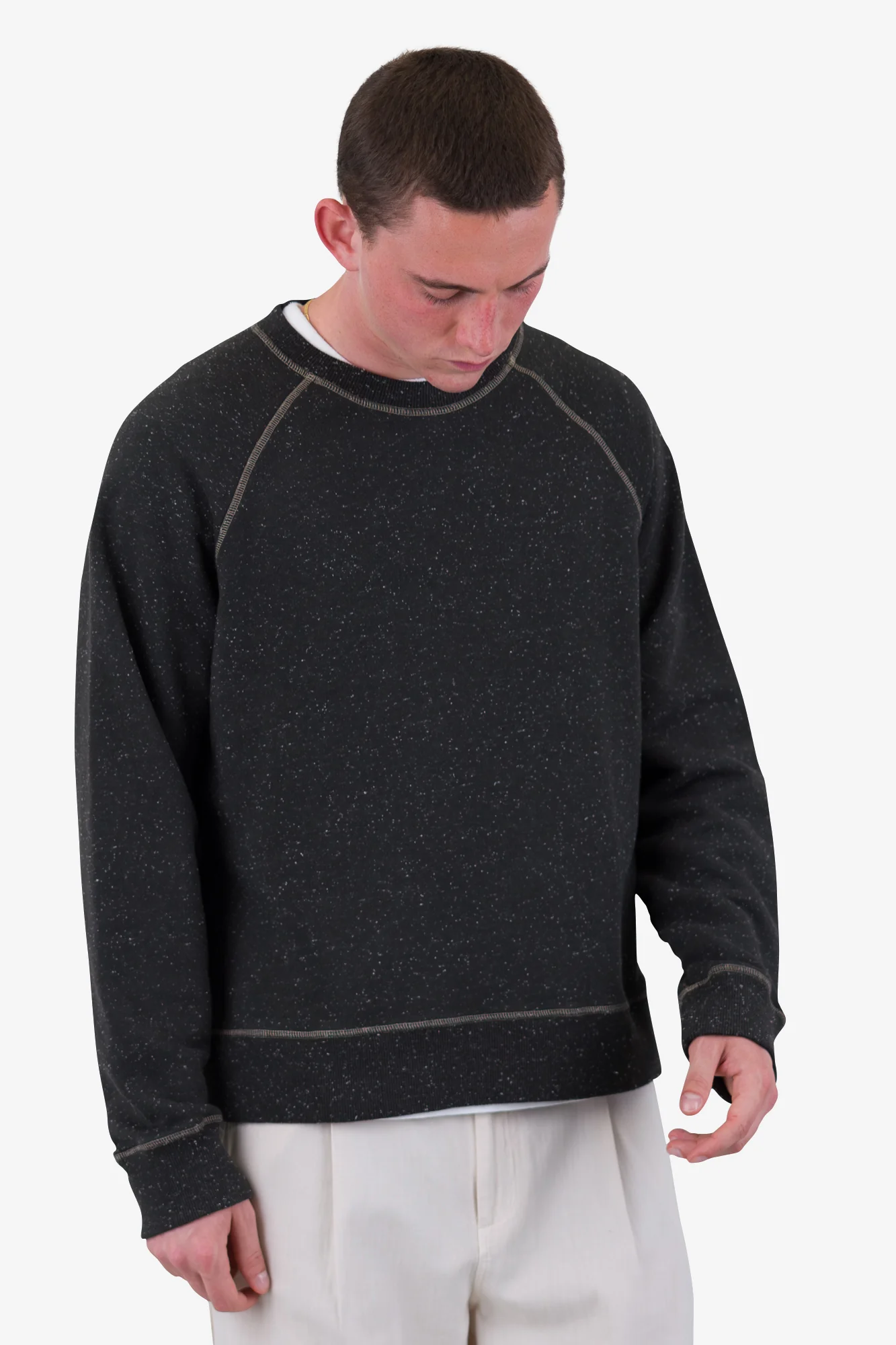 Engineered Raglan Sweat - Charcoal - Image 7