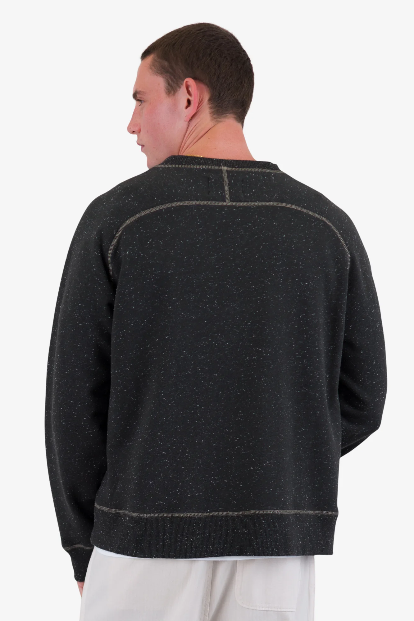 Engineered Raglan Sweat - Charcoal - Image 8