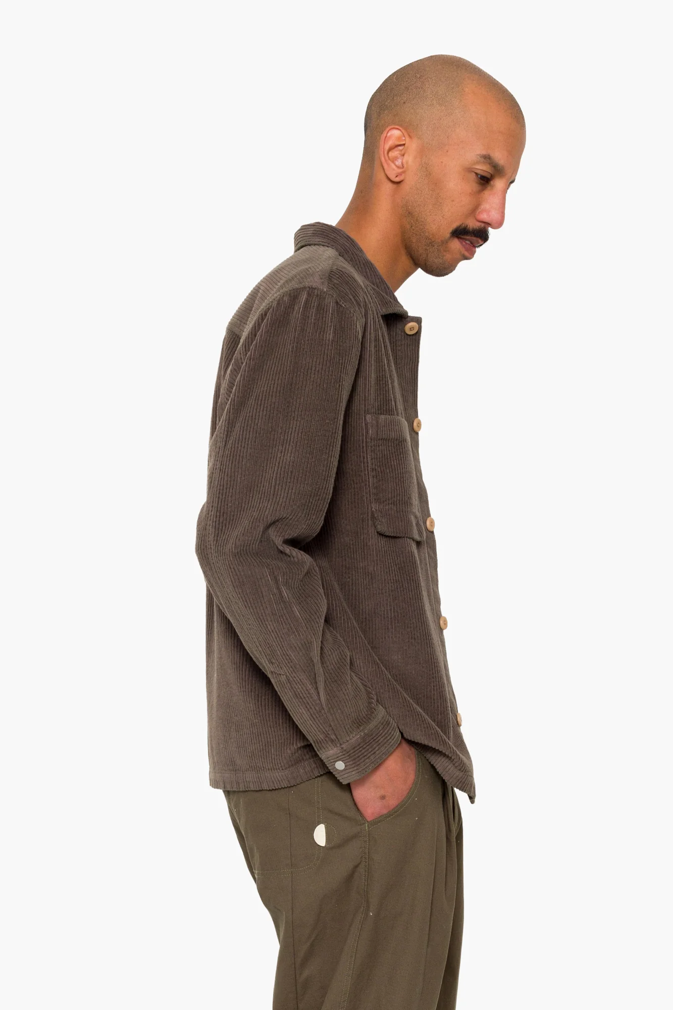 Anniversary Patch Overshirt - Rich Brown Chunky Cord - Image 7