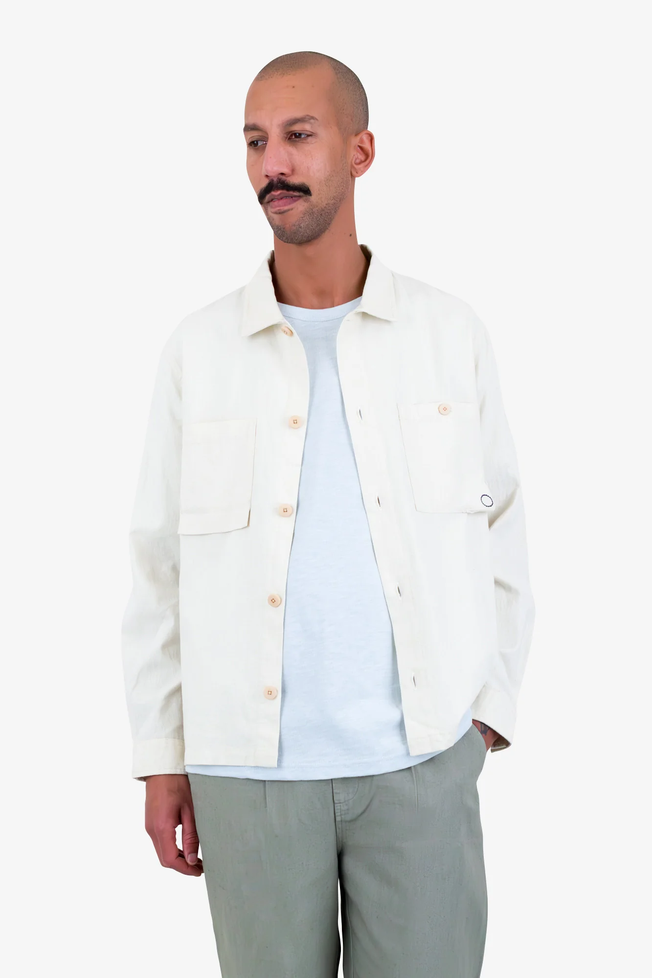 Anniversary Patch Overshirt - Stone Linen - Image 7