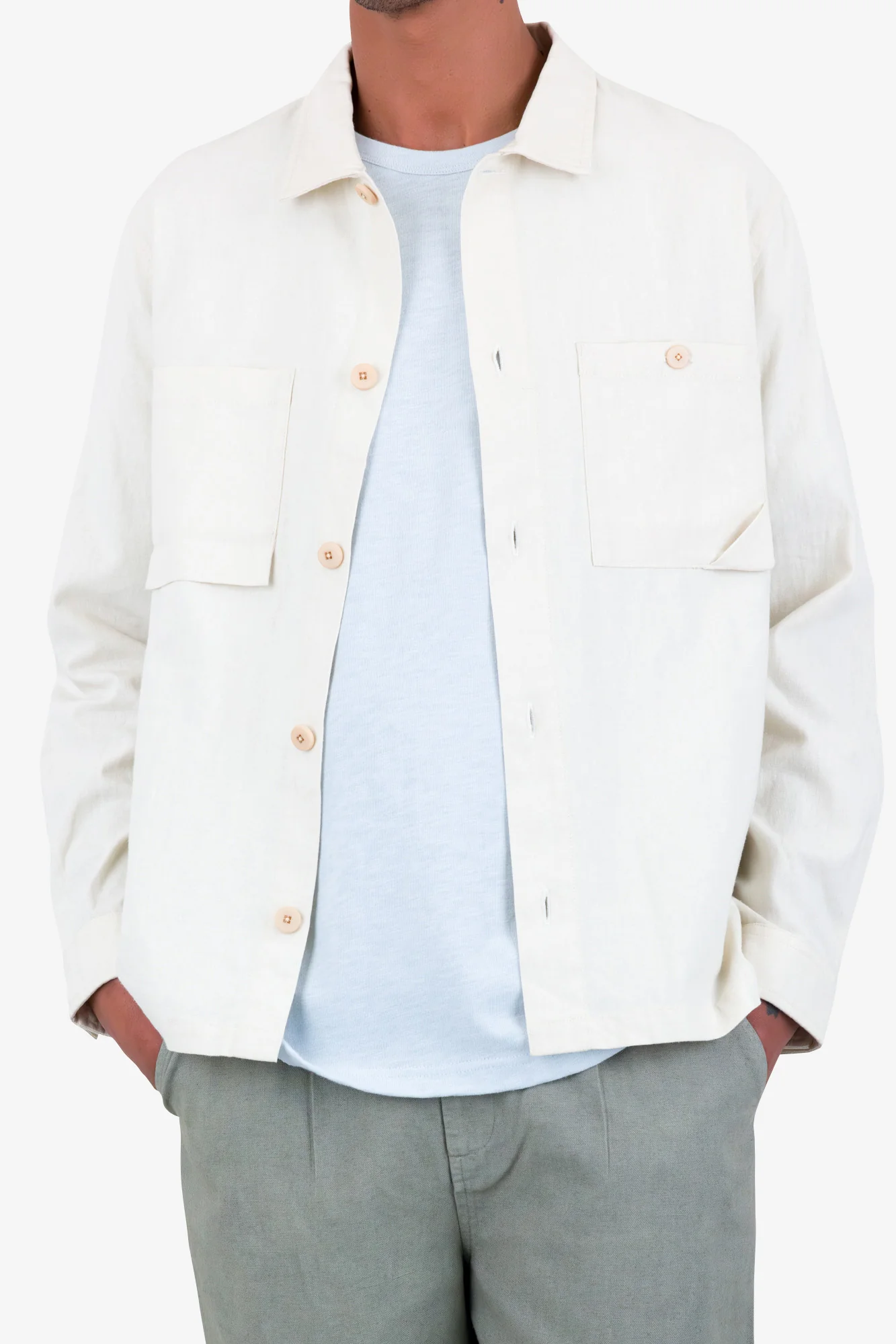 Anniversary Patch Overshirt - Stone Linen - Image 8