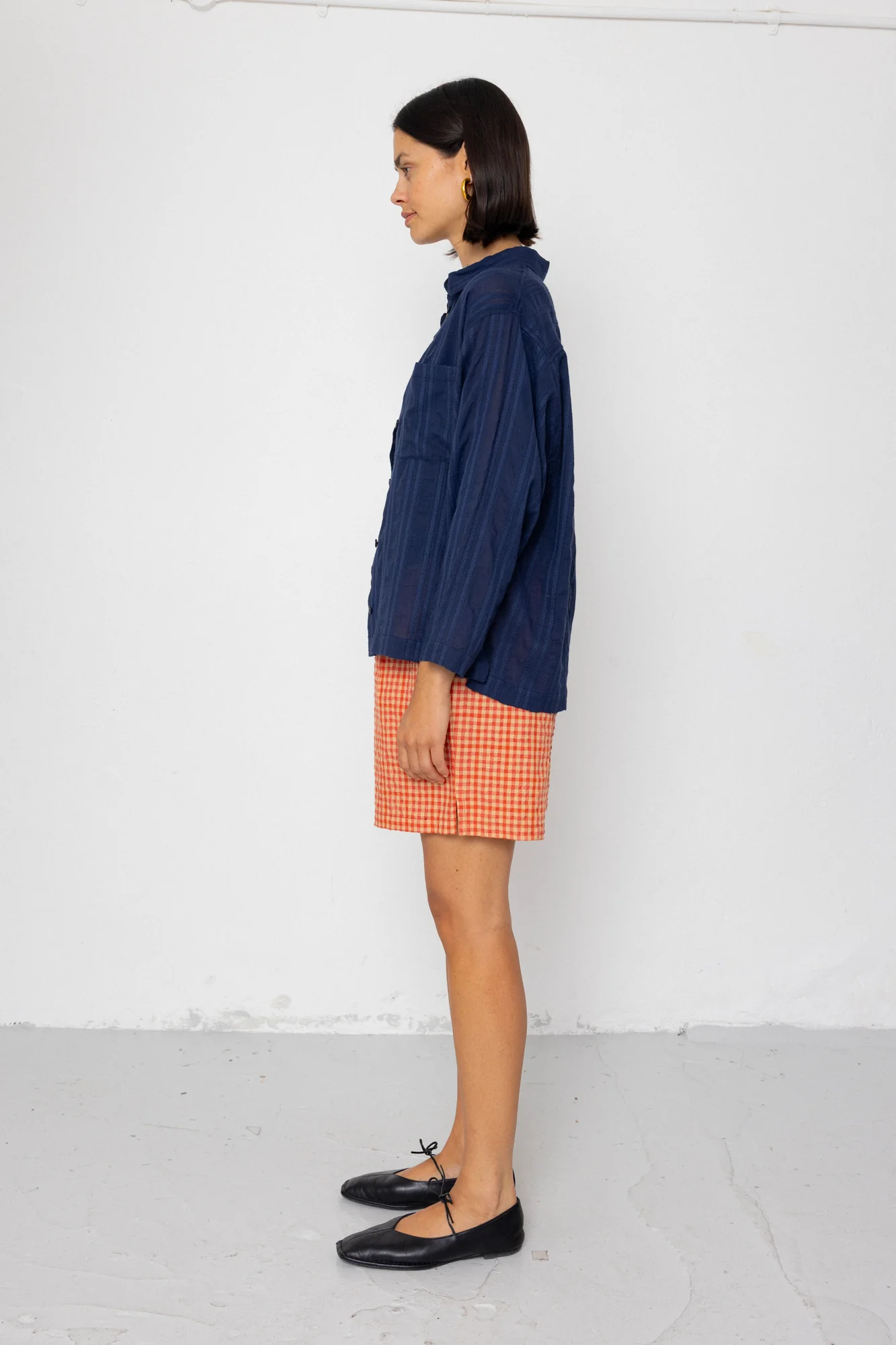 Archive Shirt - Dark Navy Dobby Stripe - Image 5