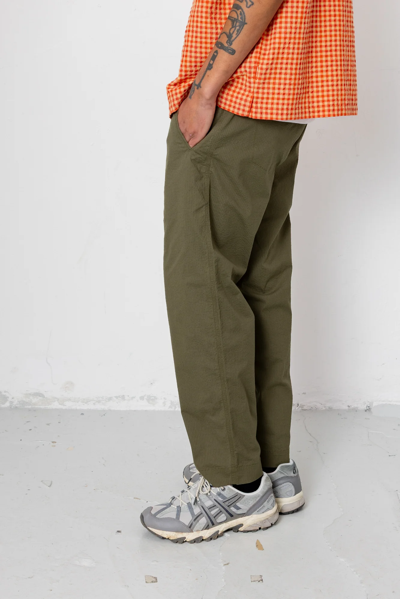 Assembly Pant - Dark Olive Seersucker - Image 7