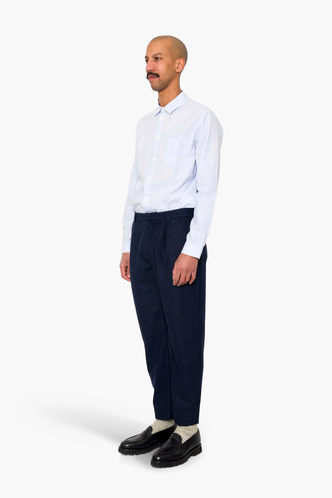 Assembly Suit Trouser - Navy Melange Wool - Image 3