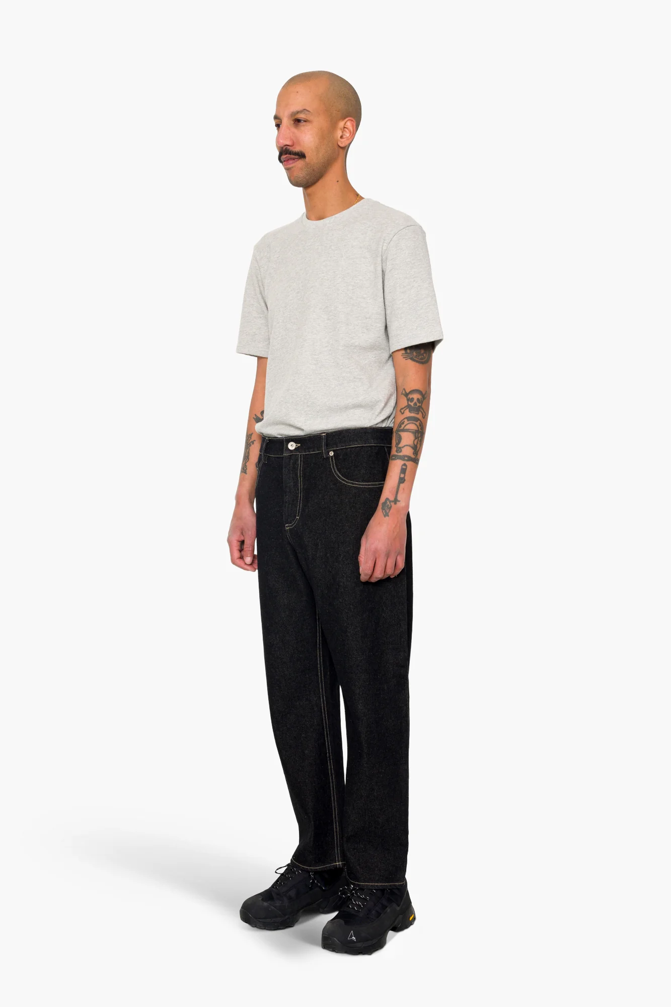Barrel Leg Trouser - Black Denim - Image 3