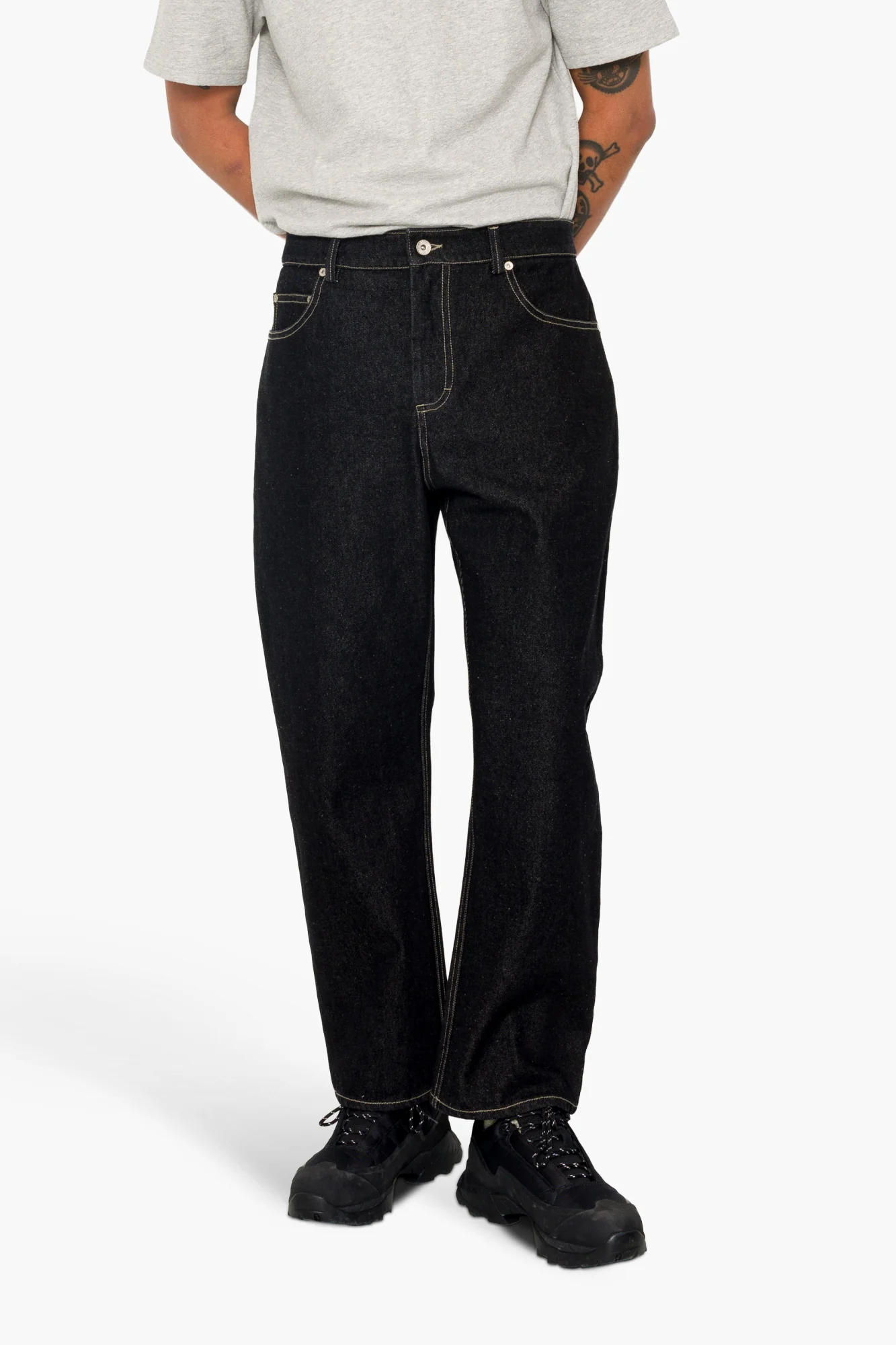 Barrel Leg Trouser - Black Denim - Image 7