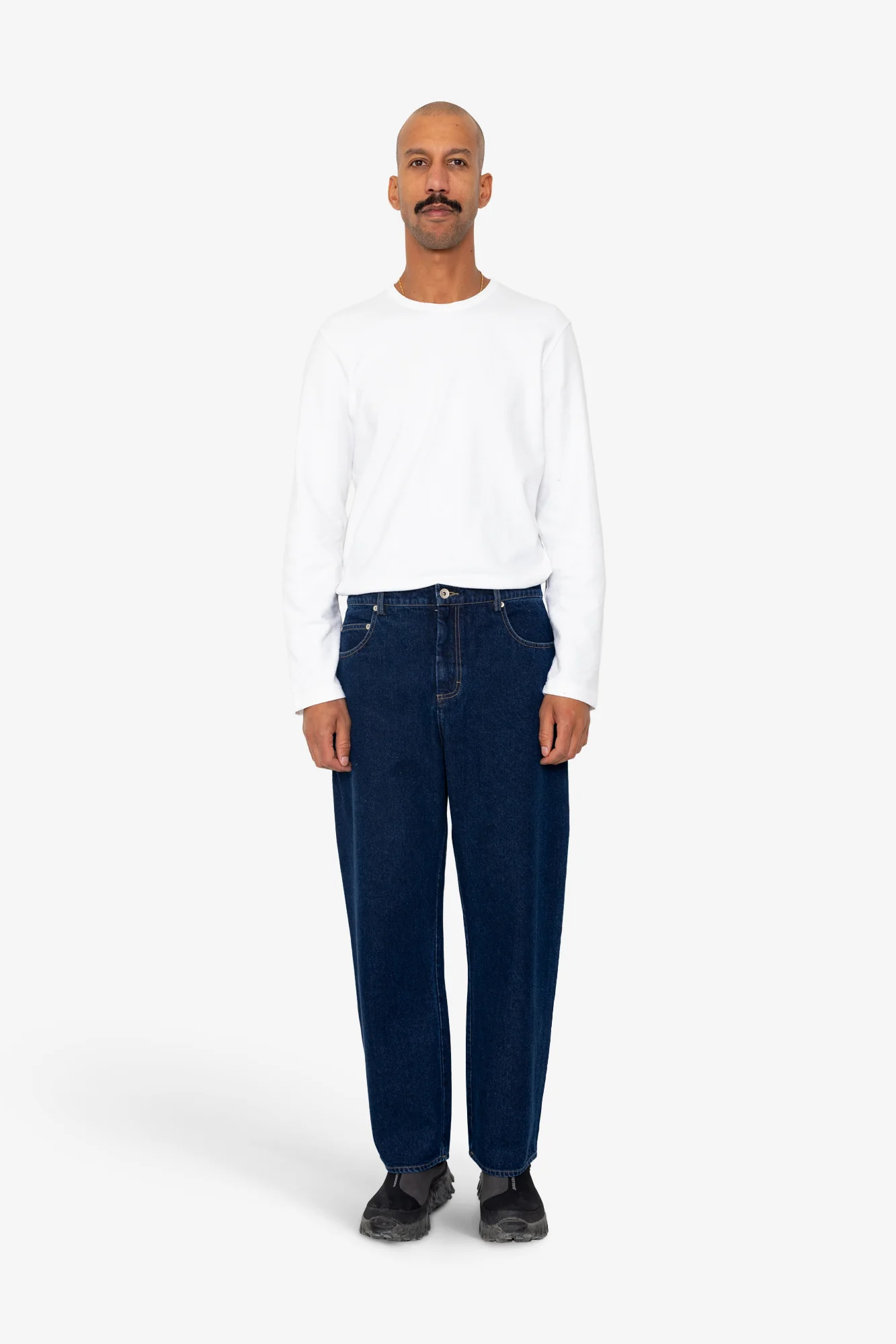 Barrel Leg Trouser - Deep Denim - Image 2