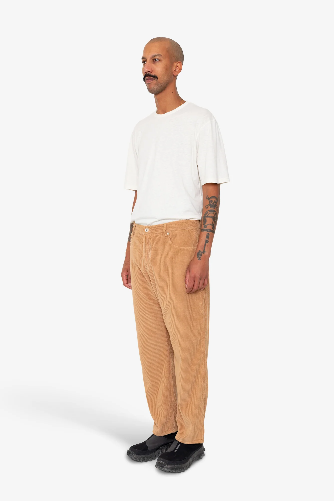Barrel Leg Trouser - Mink Chunky Cord - Image 3
