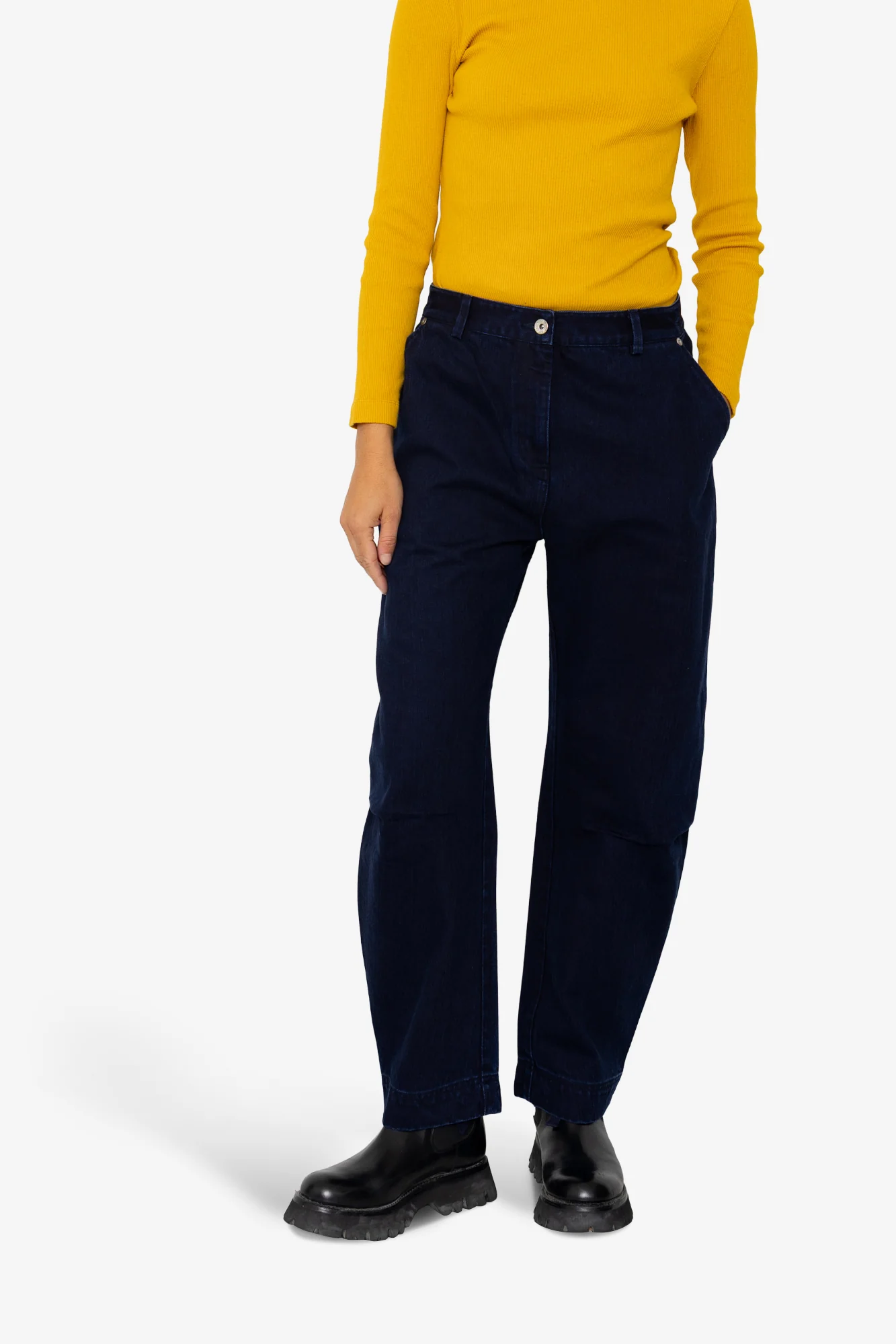 Barrel Trousers - Deep Indigo Slub - Image 9