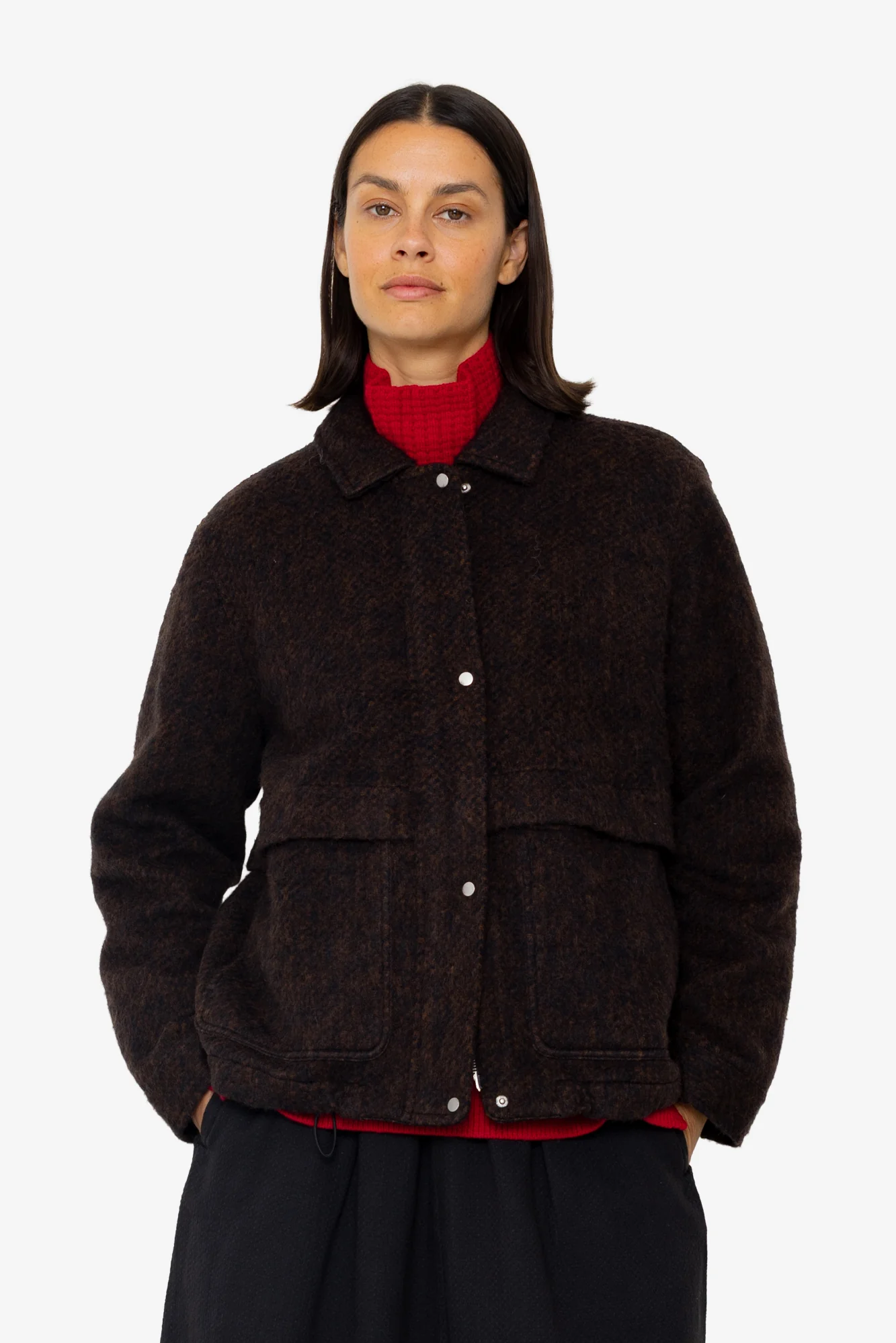 Blouson - Navy Espresso Wool - Image 6