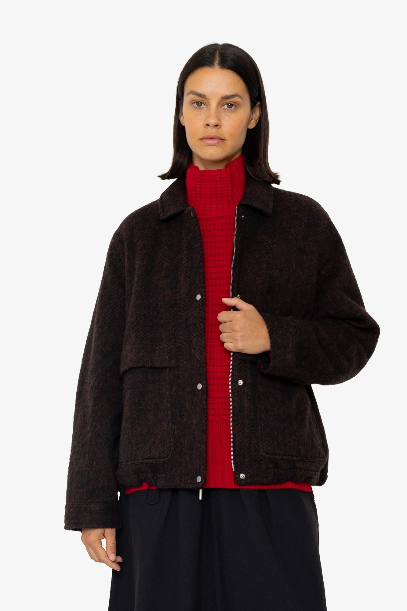 Blouson - Navy Espresso Wool - Image 8