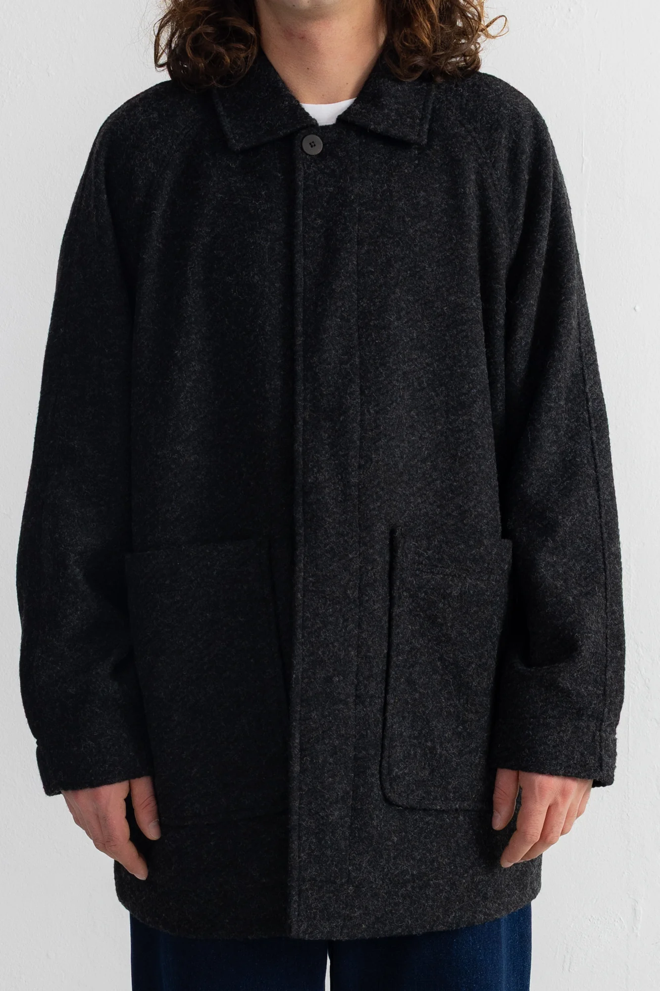 Car Coat - Charcoal Wool Twill - Image 6