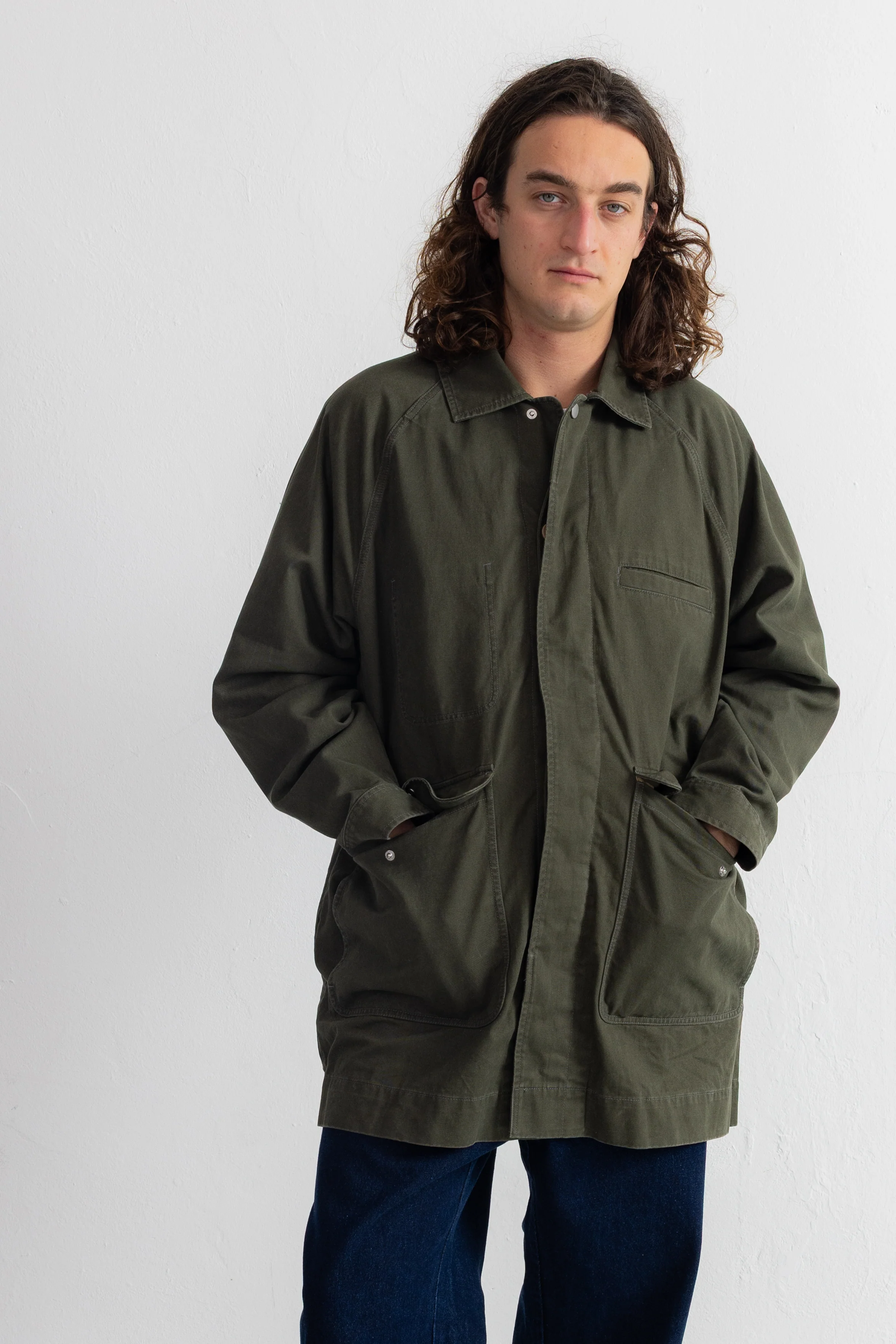 Car Coat - Dark Sage Twill - Image 5