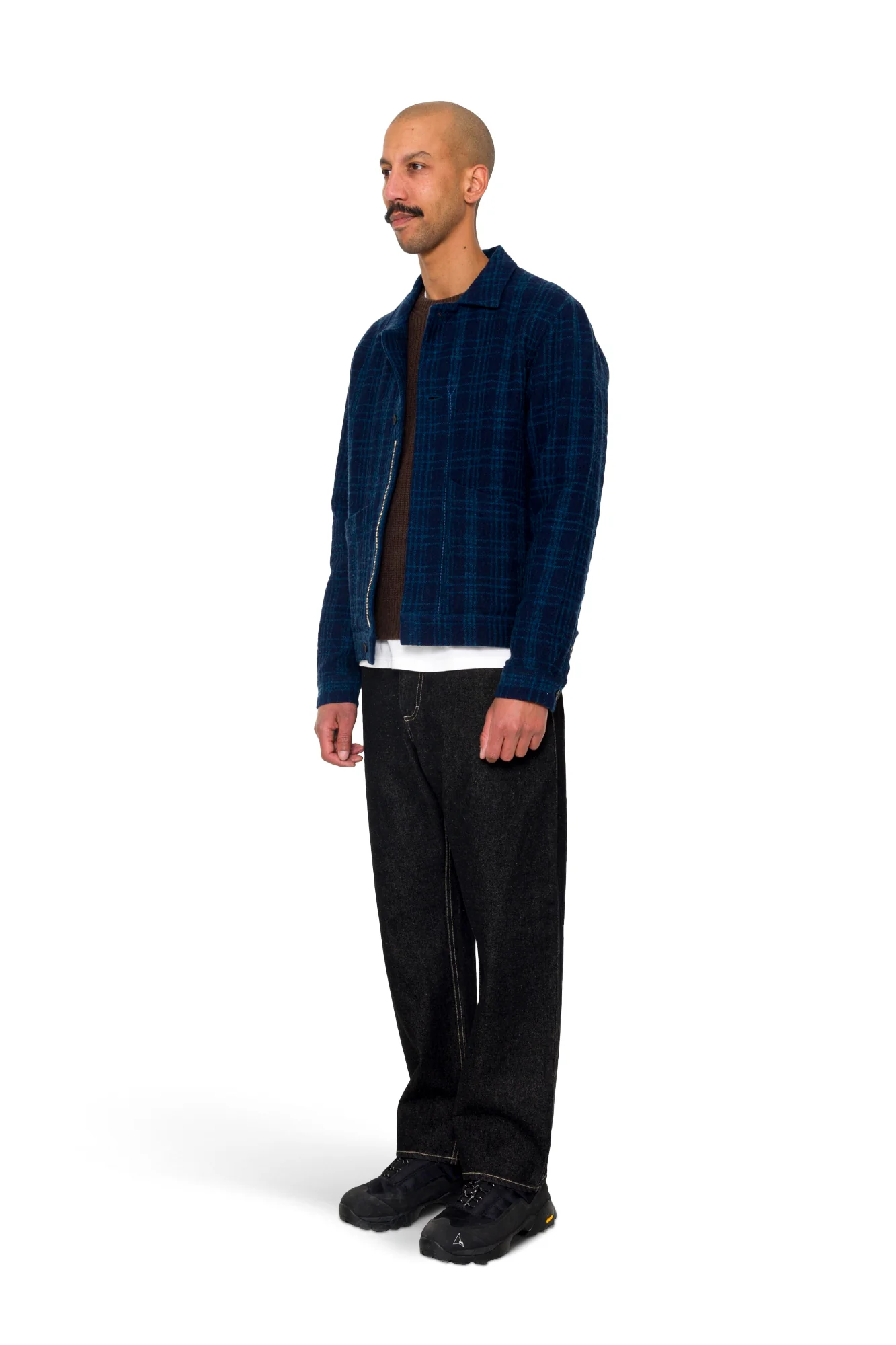 Chain Jacket - Indigo Textured Check - Image 3
