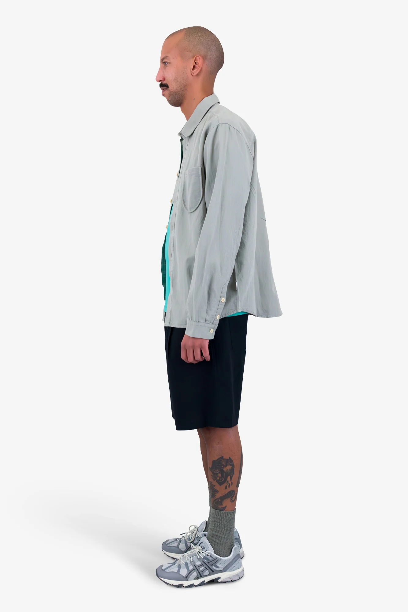 Contrast Pocket Shirt - Sage - Image 4