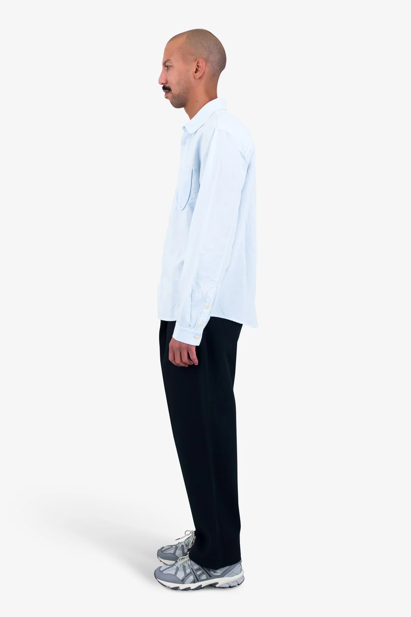 Contrast Pocket Shirt - Soft Blue - Image 4