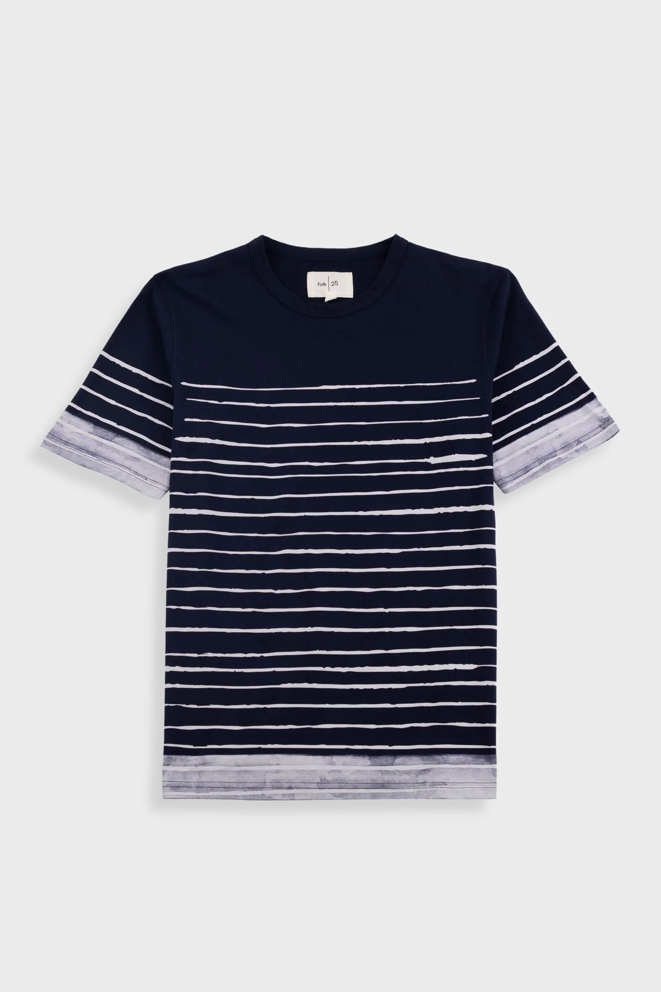 Contrast Sleeve T-Shirt - Bleached Stripe
