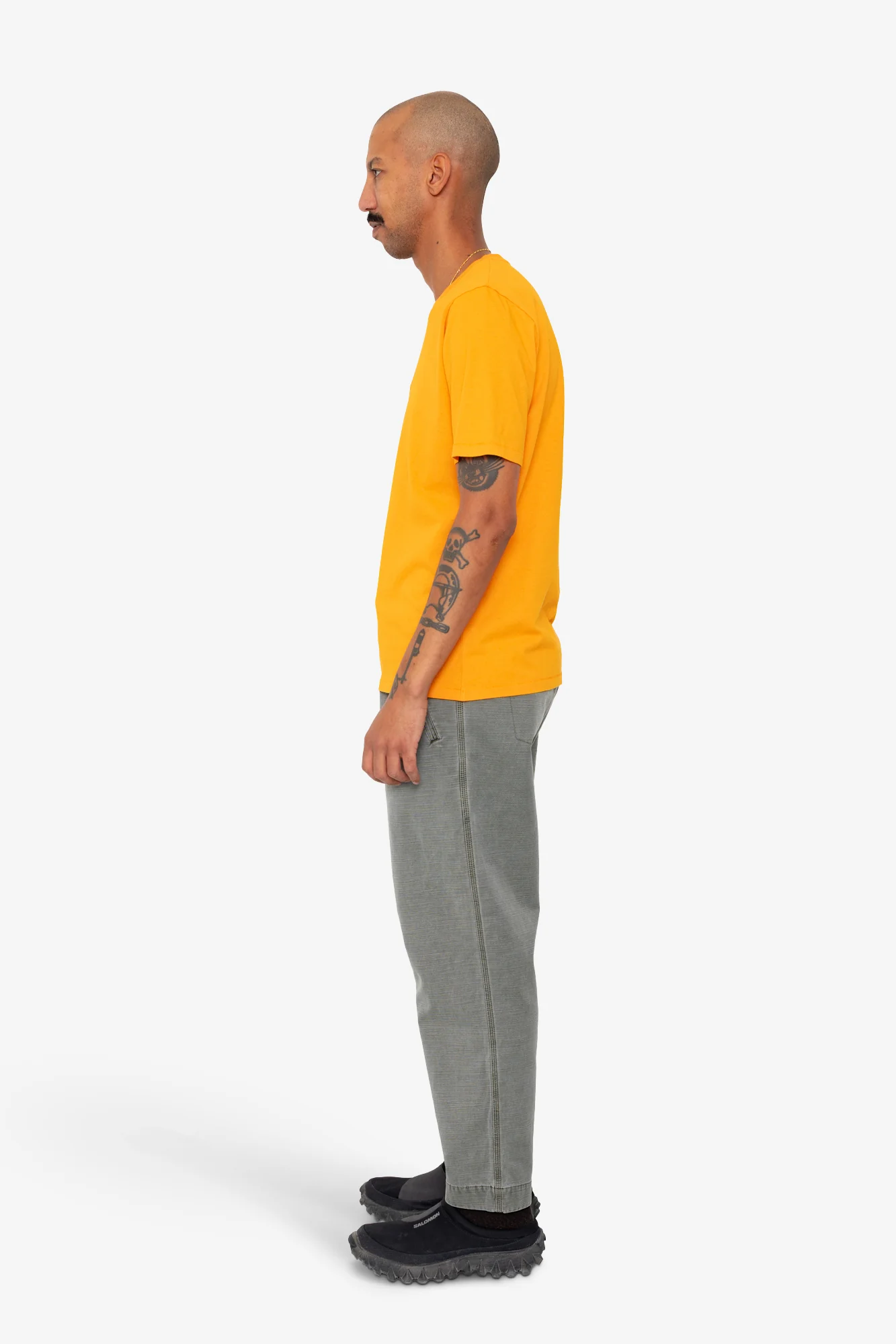 Contrast Sleeve T-Shirt - Pumpkin - Image 4