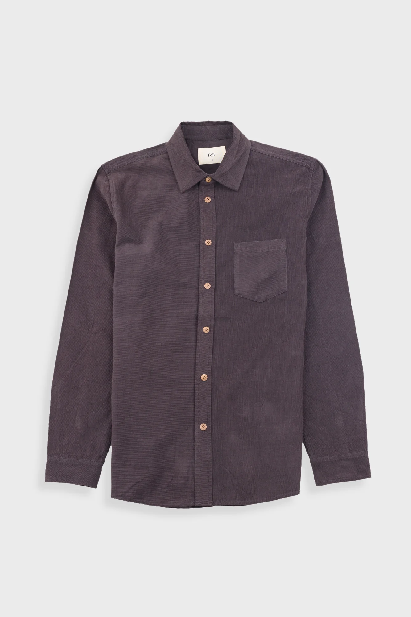 Direction Babycord Shirt - Black Grape