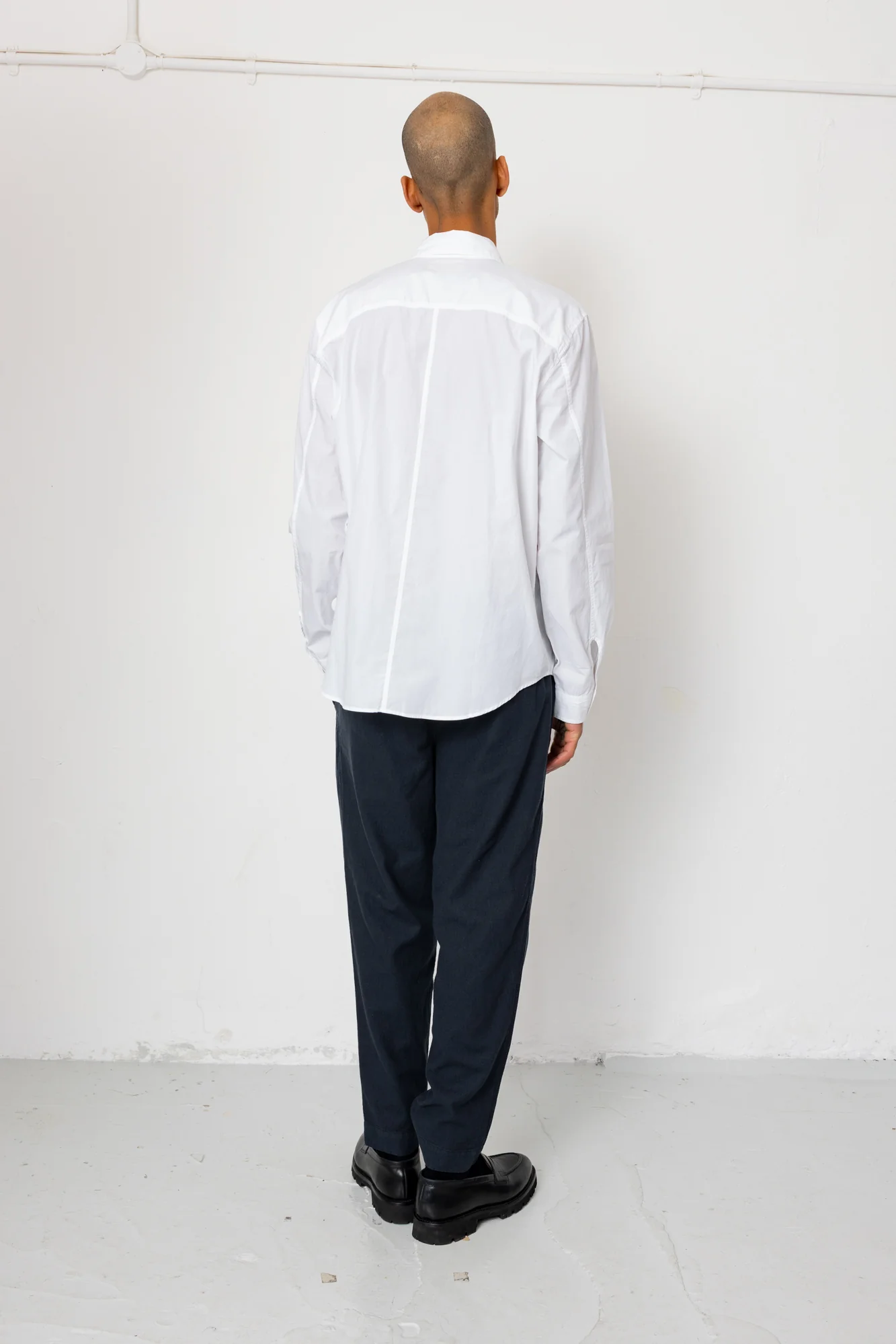 Drawcord Assembly Pant - Black Cotton Linen - Image 4