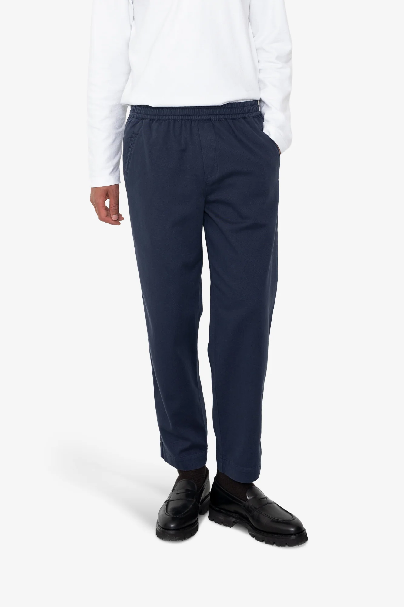 Drawcord Assembly Pant - Deep Navy Brushed Twill - Image 8