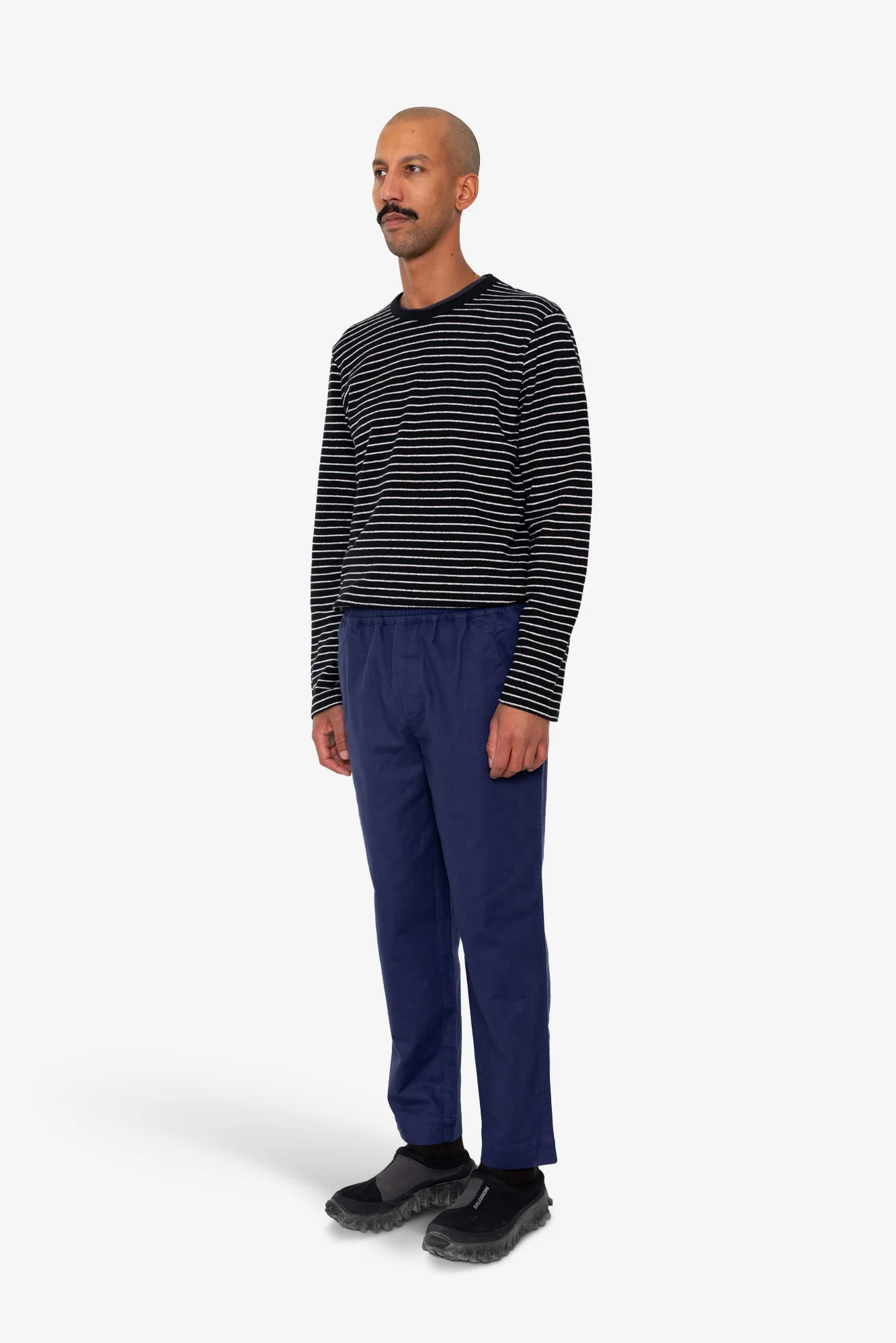 Drawcord Assembly Pant - Ink Blue Moleskin - Image 3