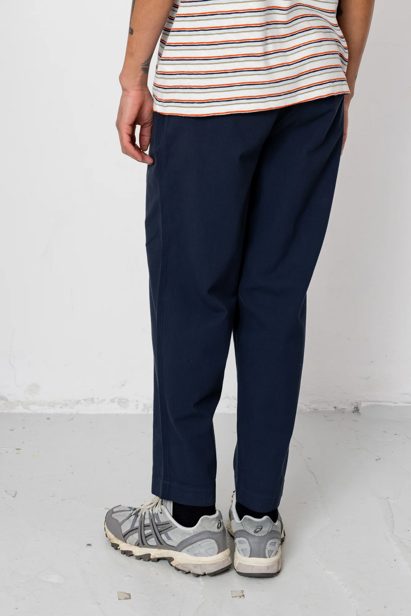 Drawcord Assembly Pant - Navy Herringbone - Image 7