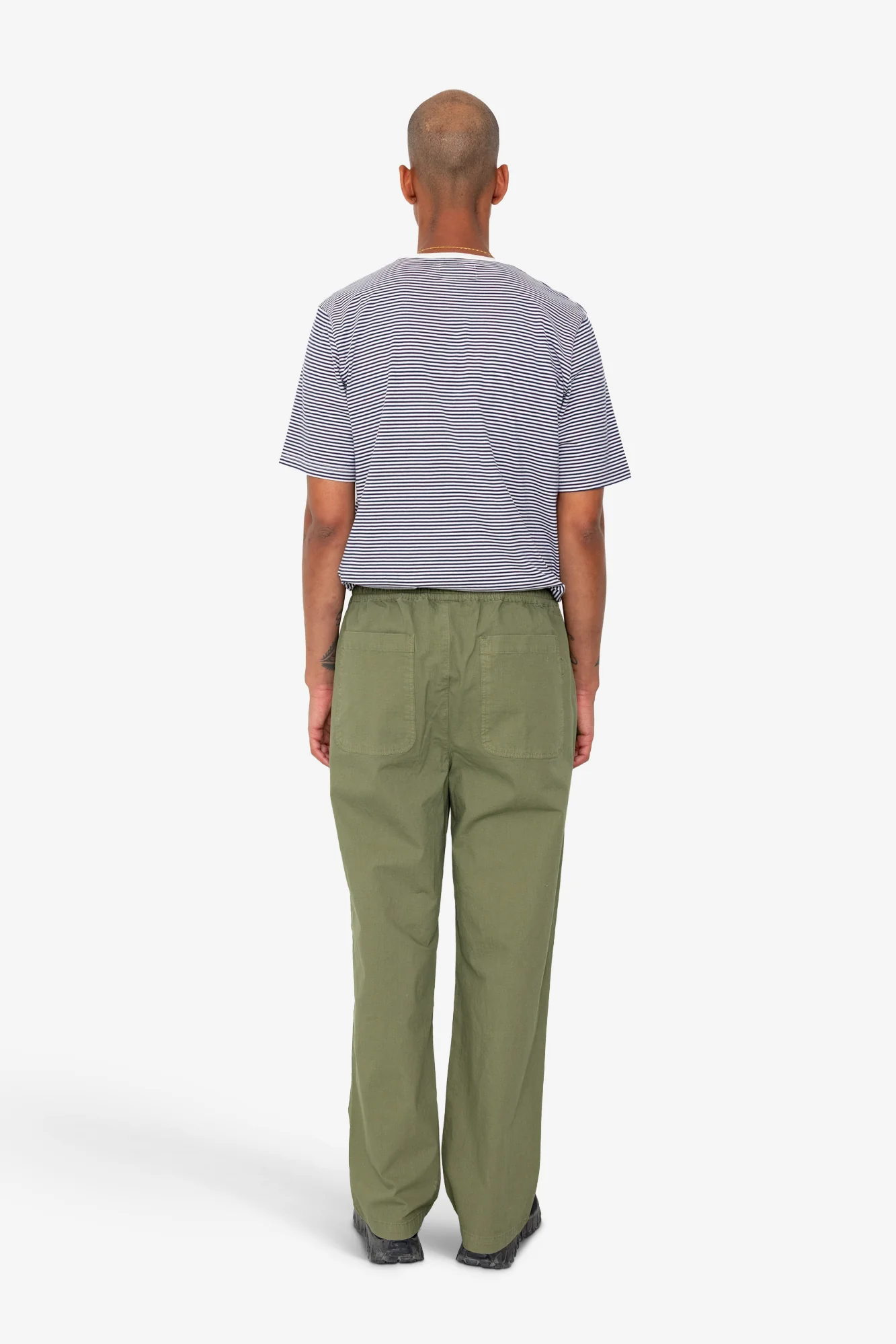 Drawcord Loose Trouser - Light Olive Ripstop - Image 8