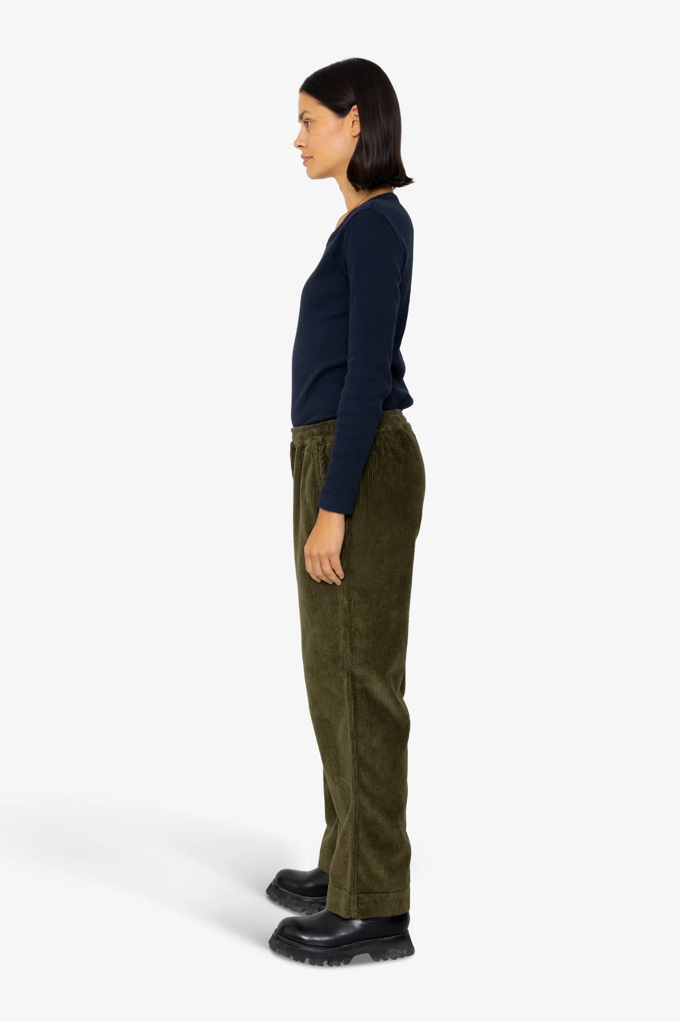 Drawcord Signal Pants - Olive Cord - Image 4