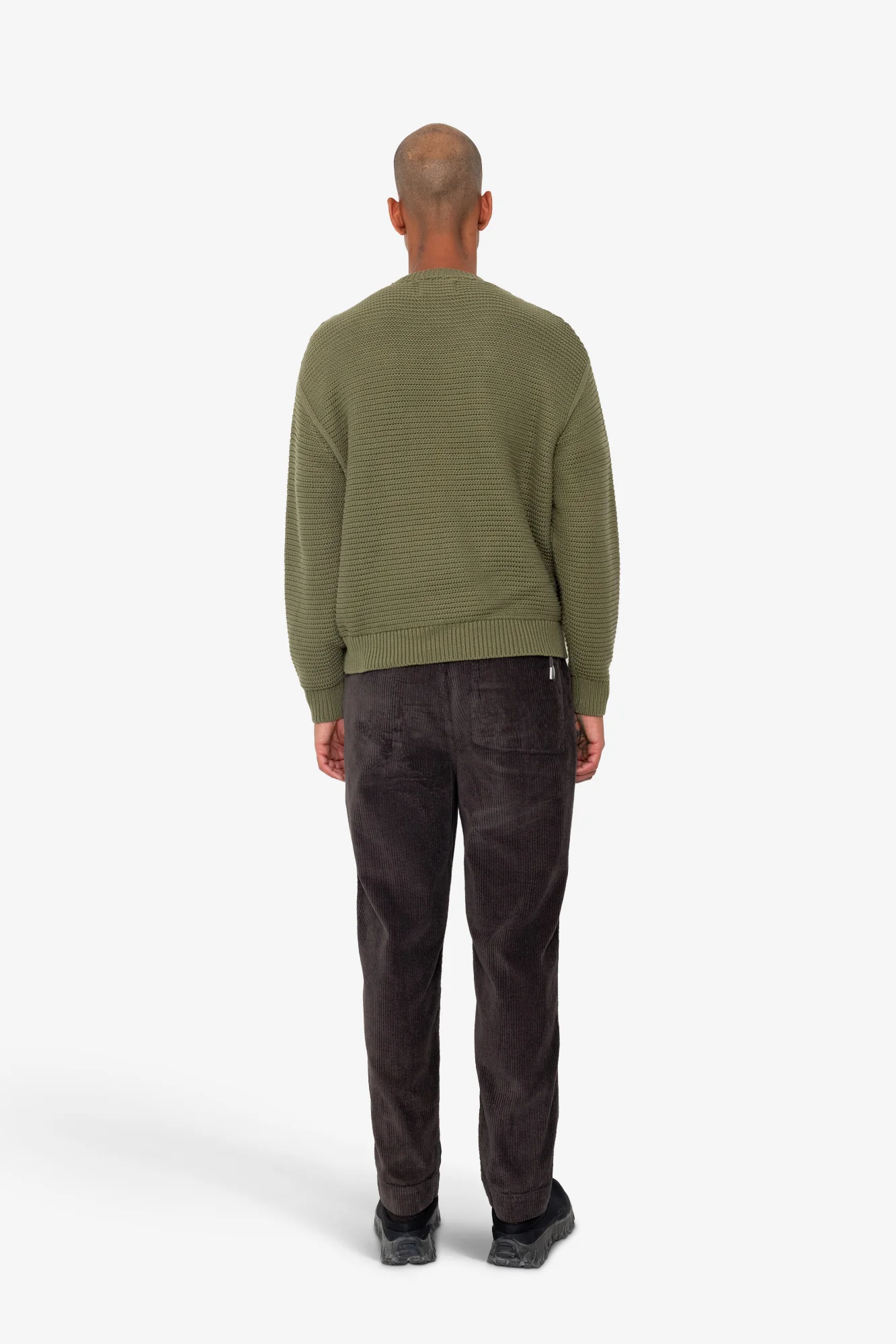 Drop Shoulder Crew - Olive - Image 8