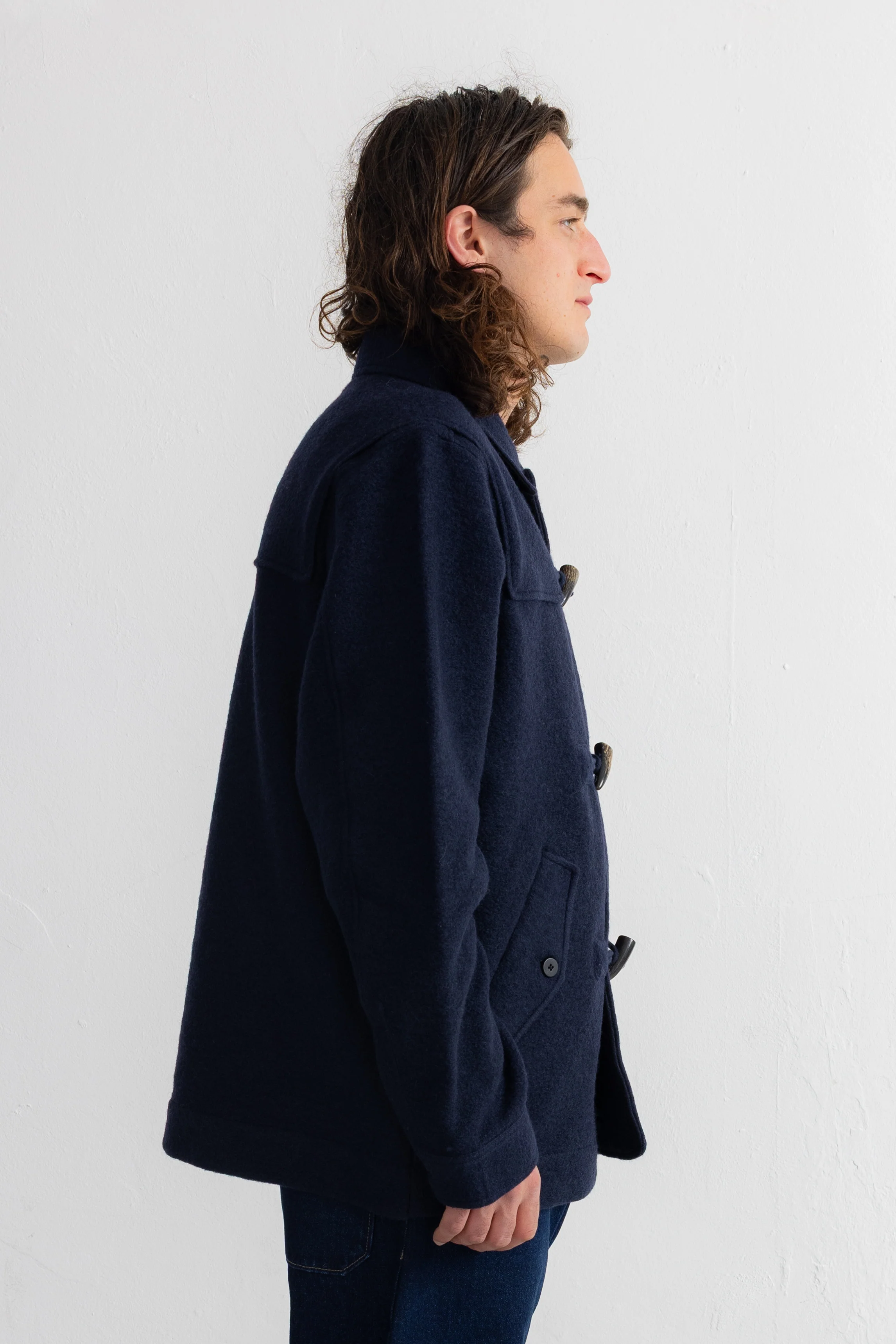 Duffle Coat - Navy Wool - Image 3