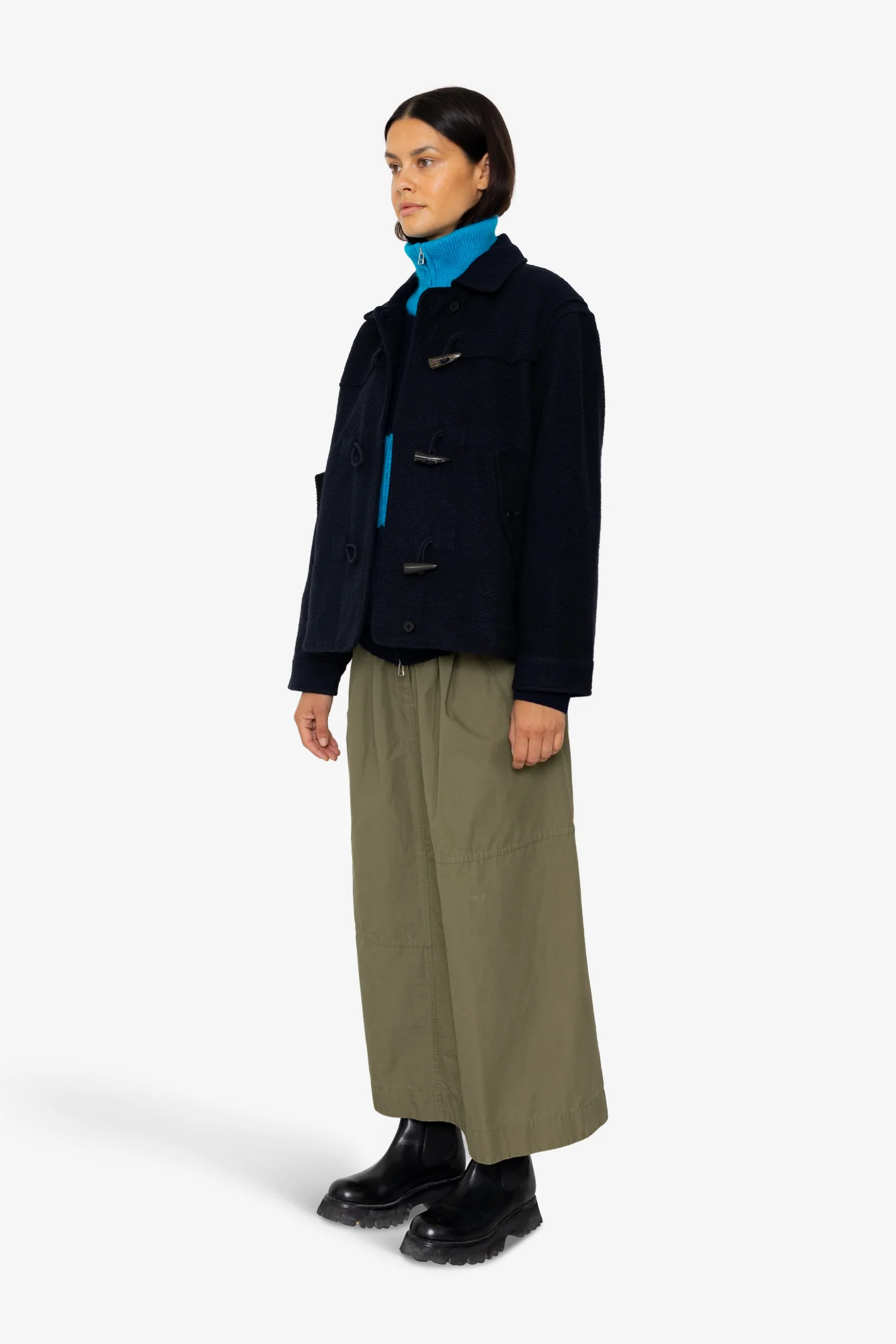 Duffle Coat - Navy Wool Twill - Image 3