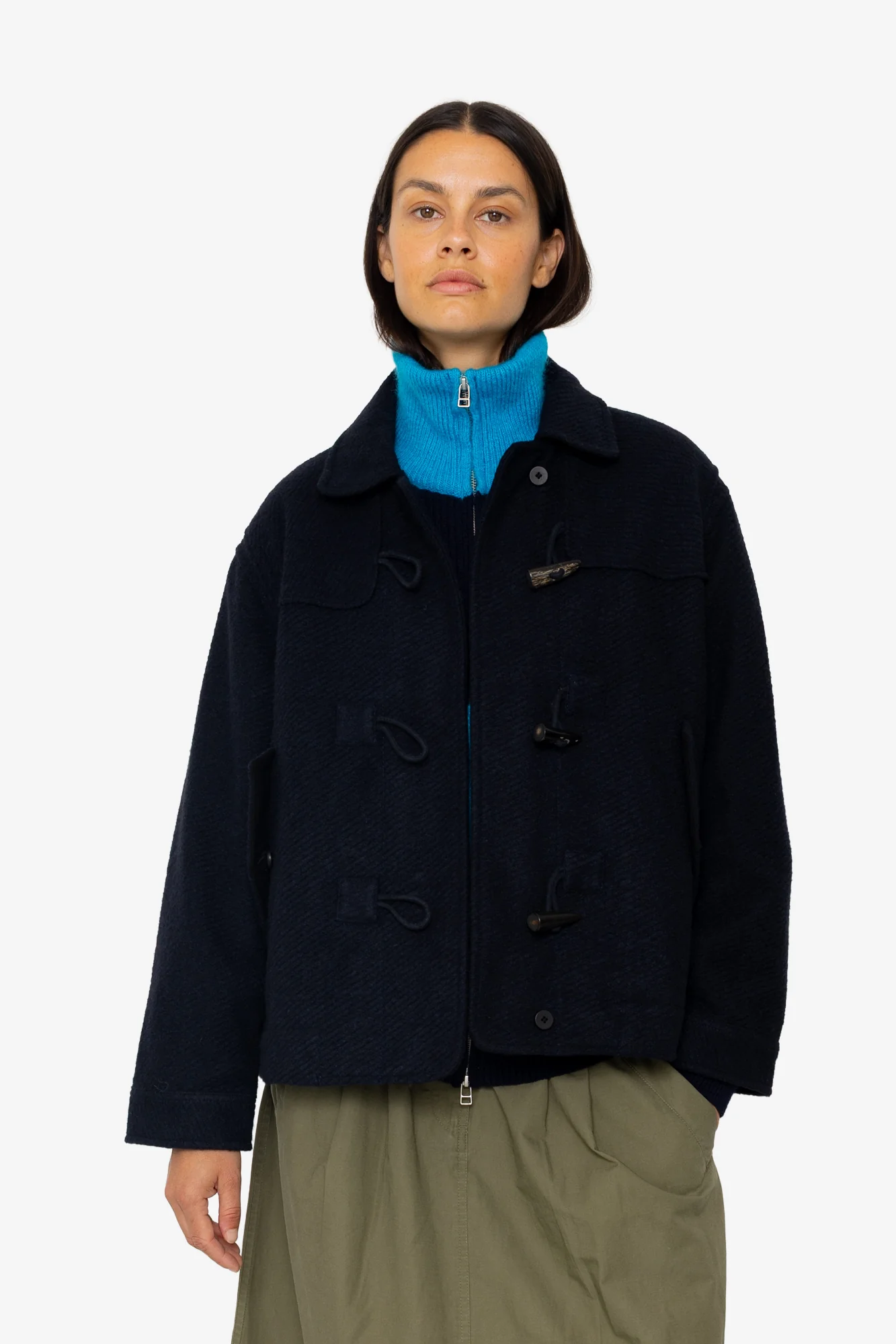 Duffle Coat - Navy Wool Twill - Image 7