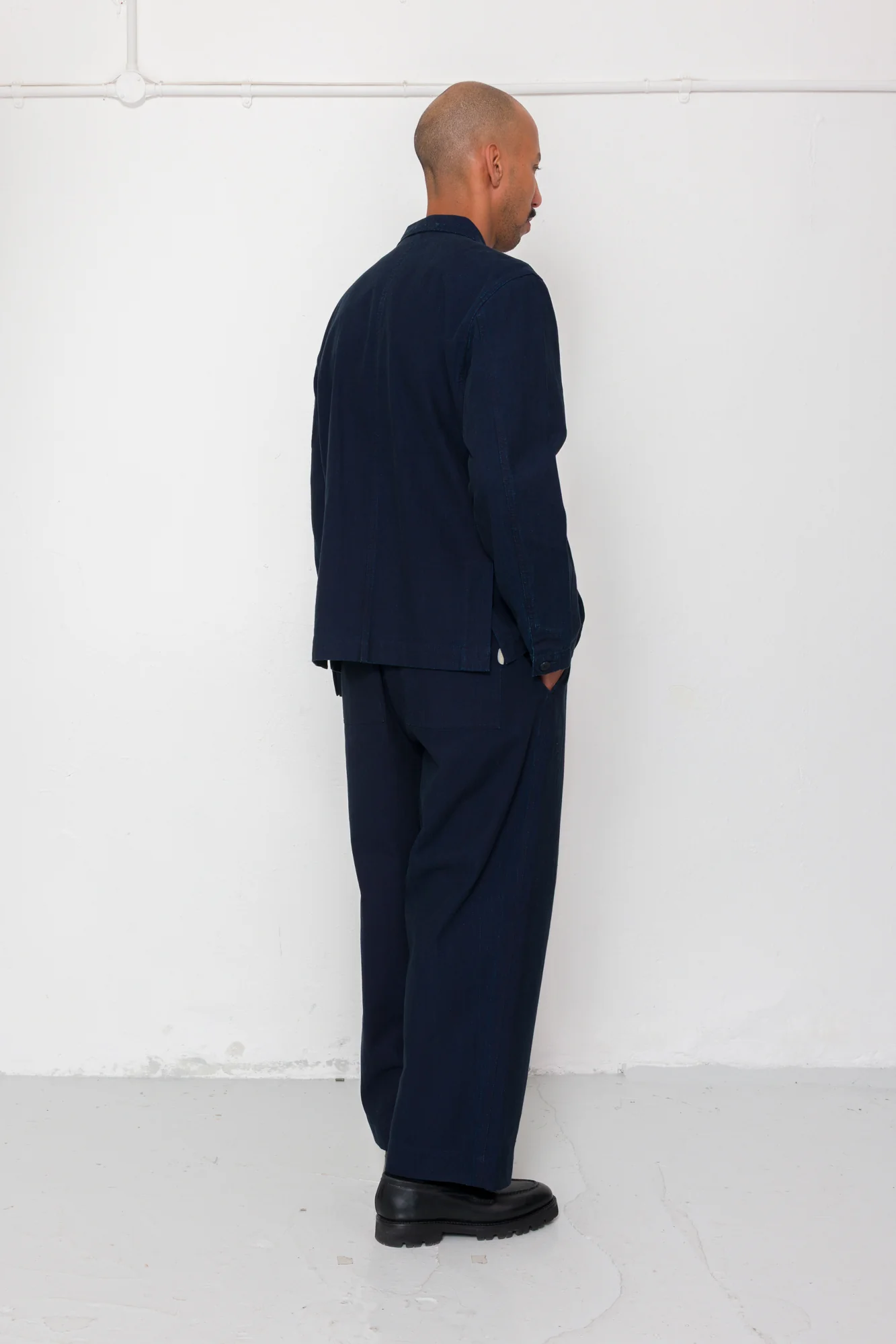Easy Fit Blazer - Deep Indigo Herringbone - Image 10