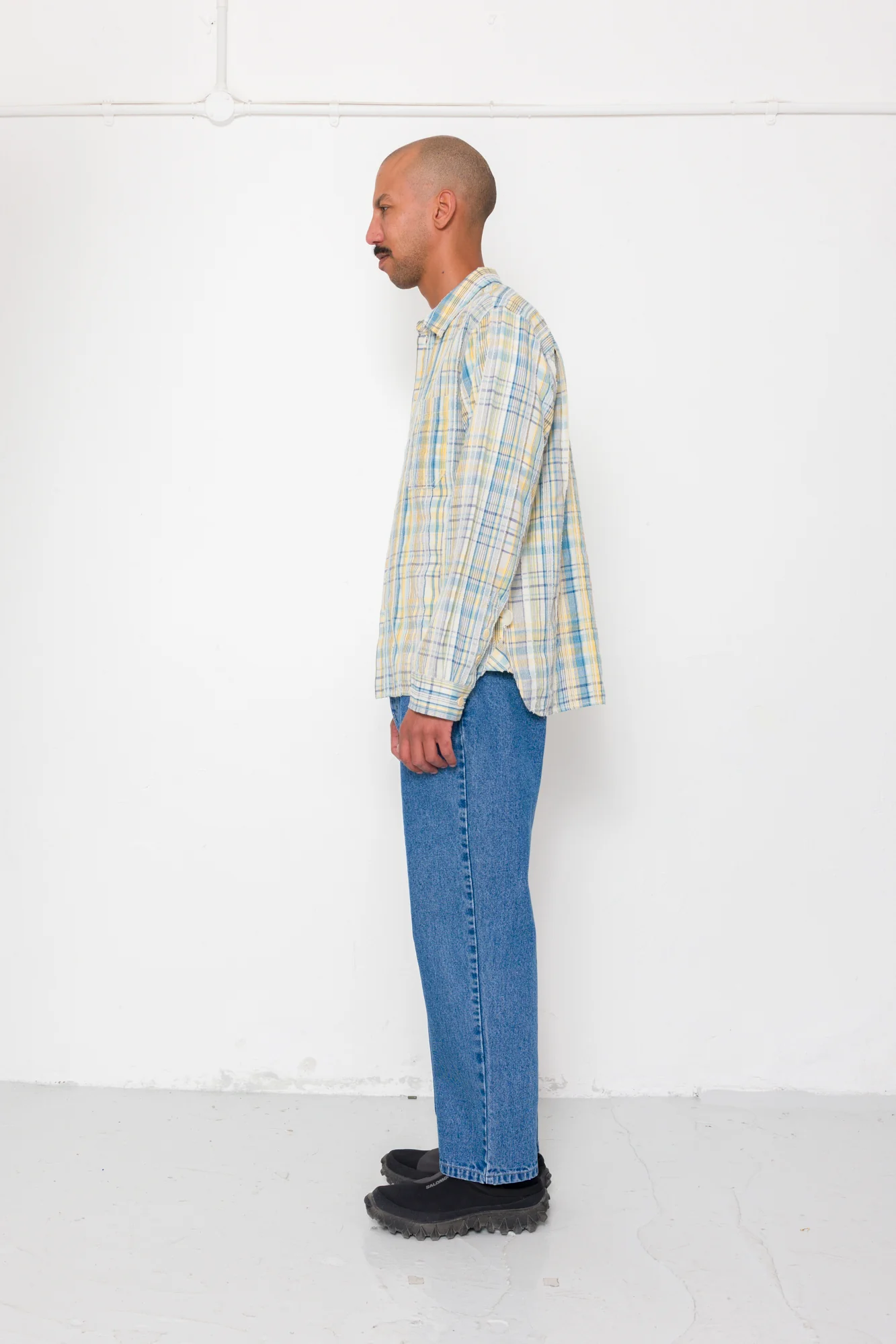 Easy Fit Shirt - Yellow Blue Cut Check - Image 4