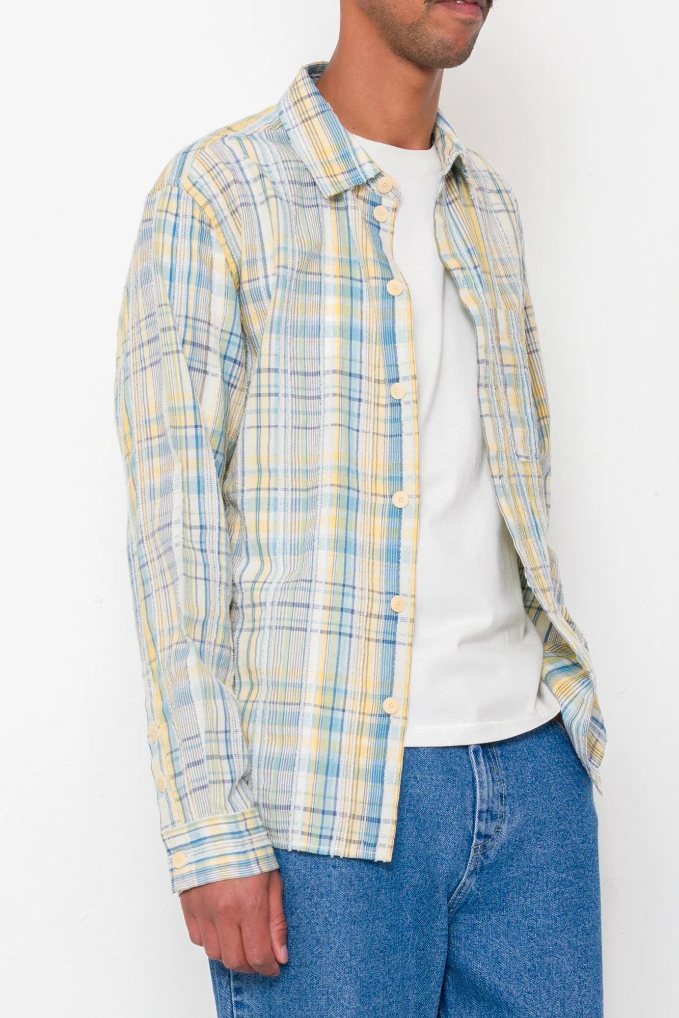 Easy Fit Shirt - Yellow Blue Cut Check - Image 7