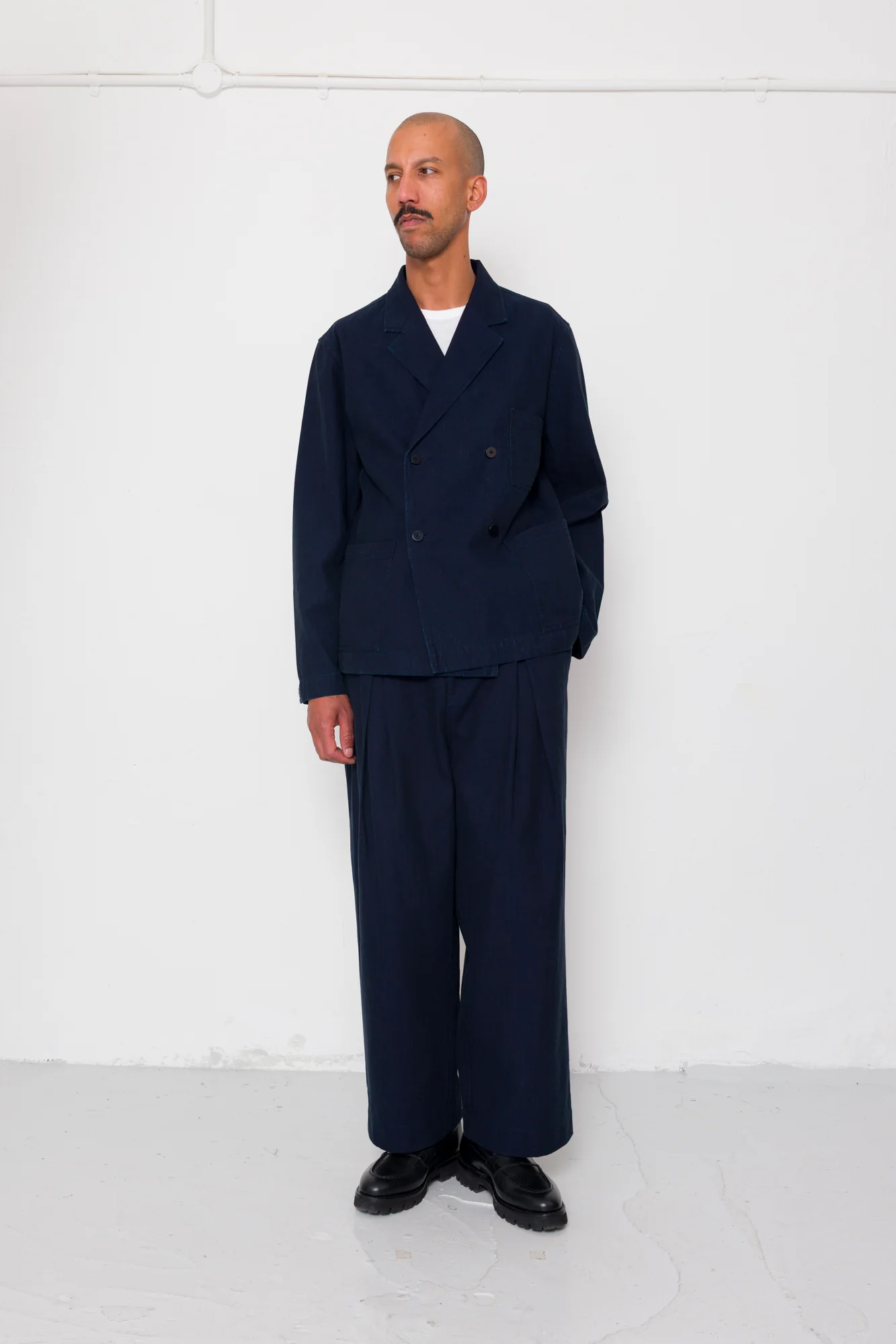 Easy Fit Trouser - Deep Indigo Herringbone - Image 5
