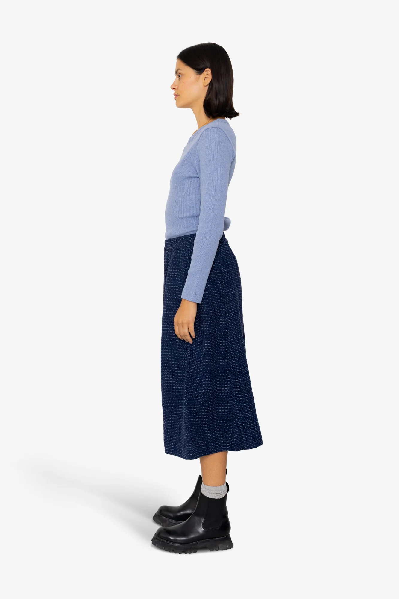 Full Seam Skirt - Indigo Floatstitch - Image 4